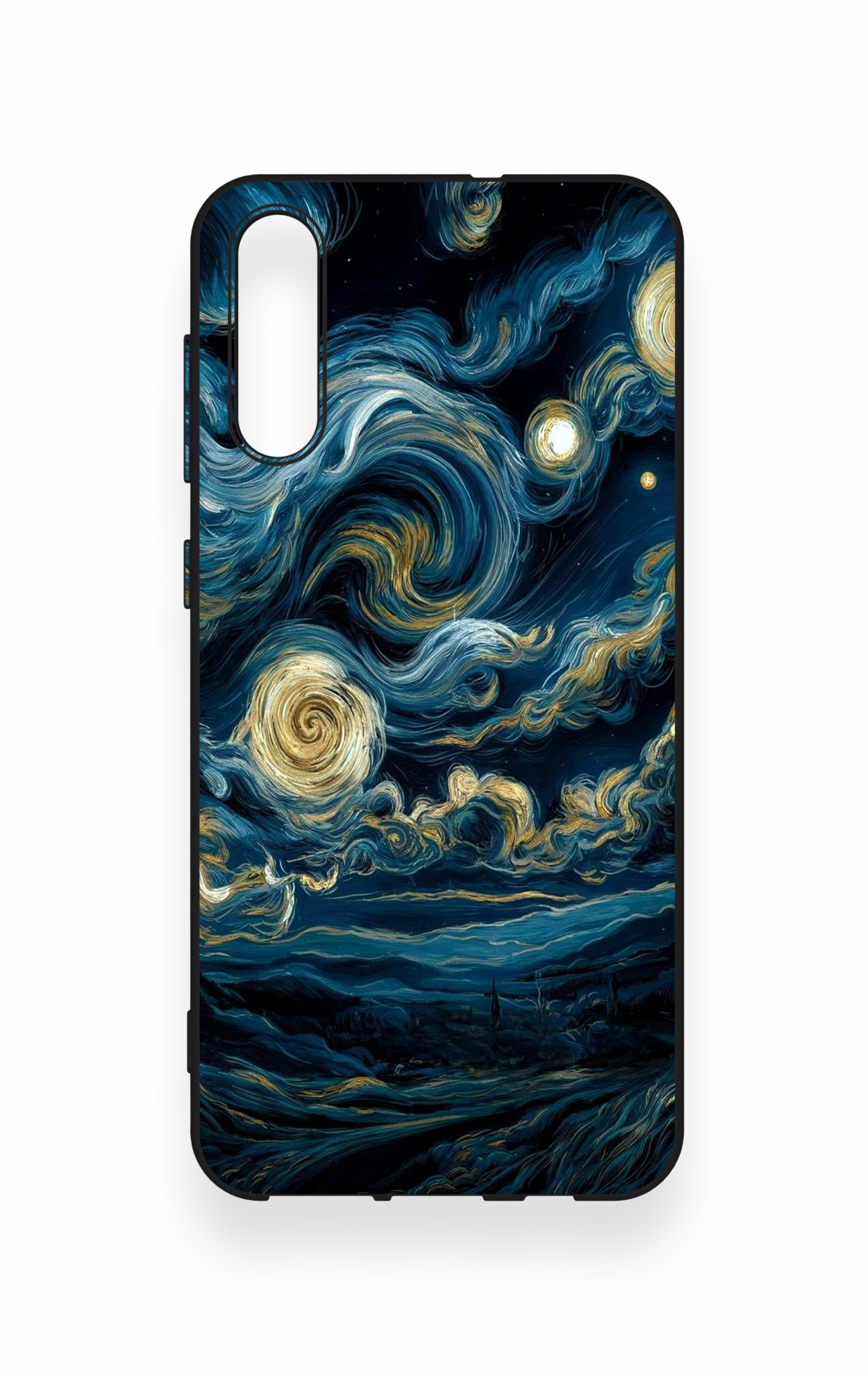 Samsung A50 Uyumlu Yıldızlı Gece Desenli Silikon Kılıf