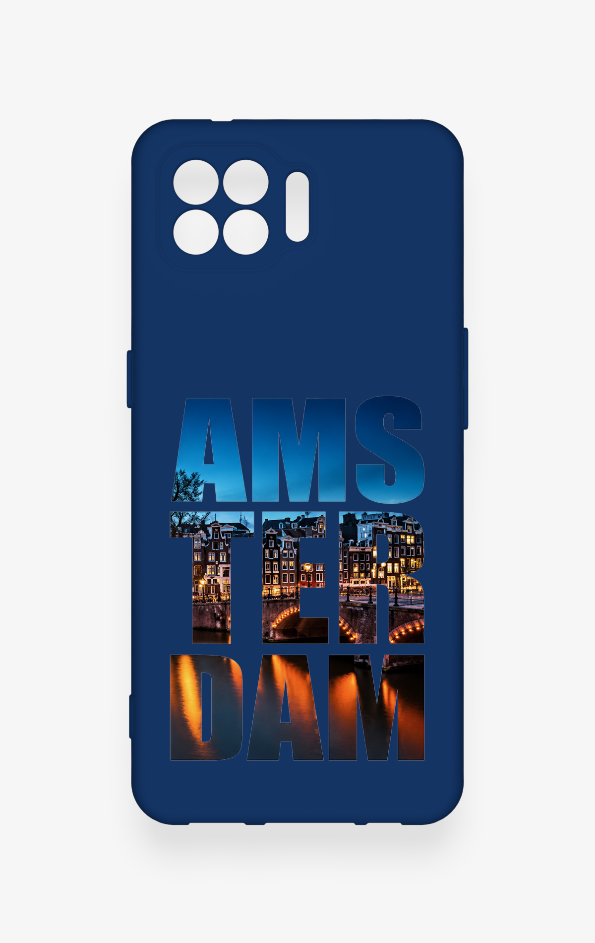 Oppo Reno 4 Lite Uyumlu Amsterdam Desenli Silikon Kılıf