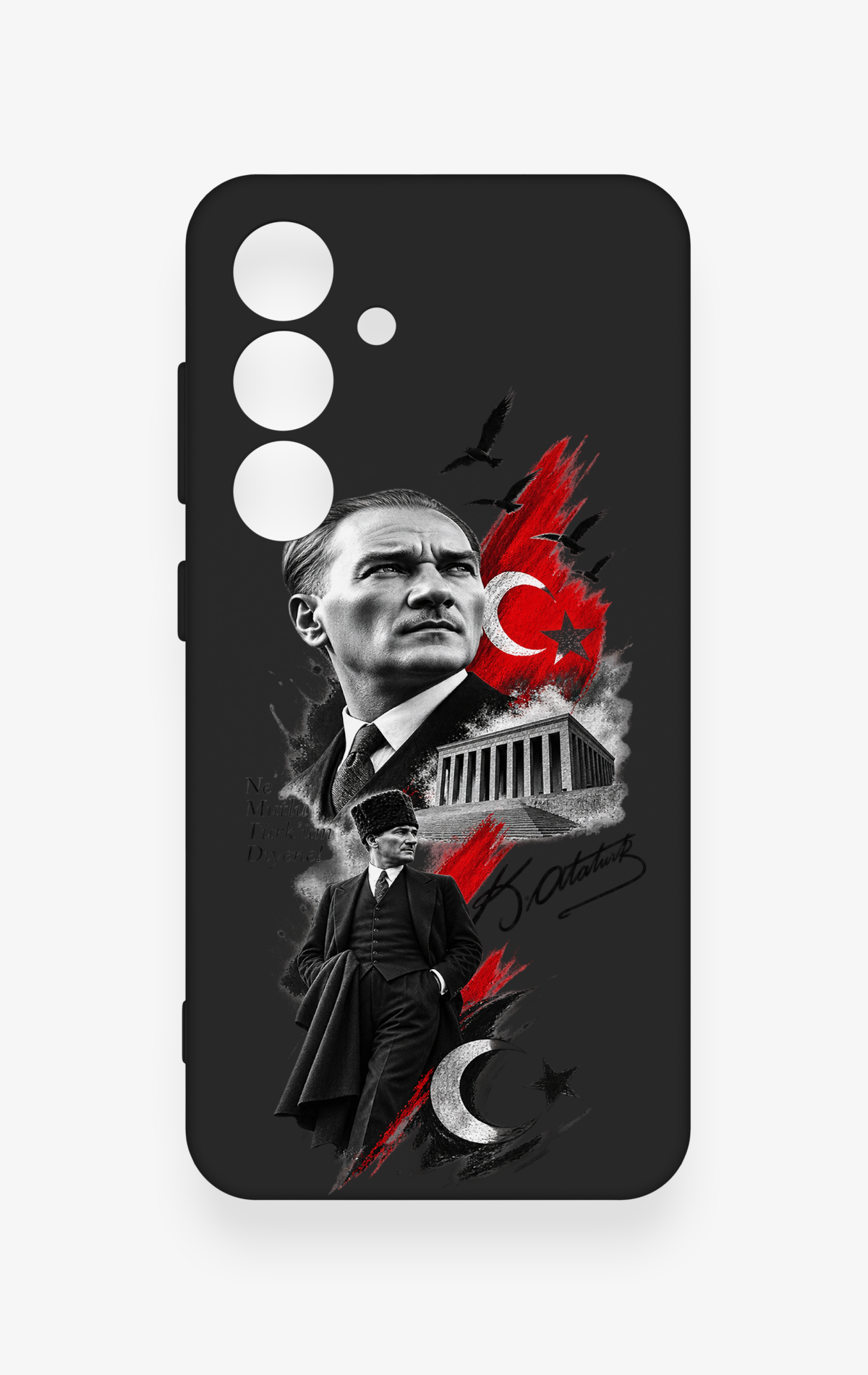 Samsung S24 Uyumlu Atatürk Anıtkabir Desenli Silikon Kılıf