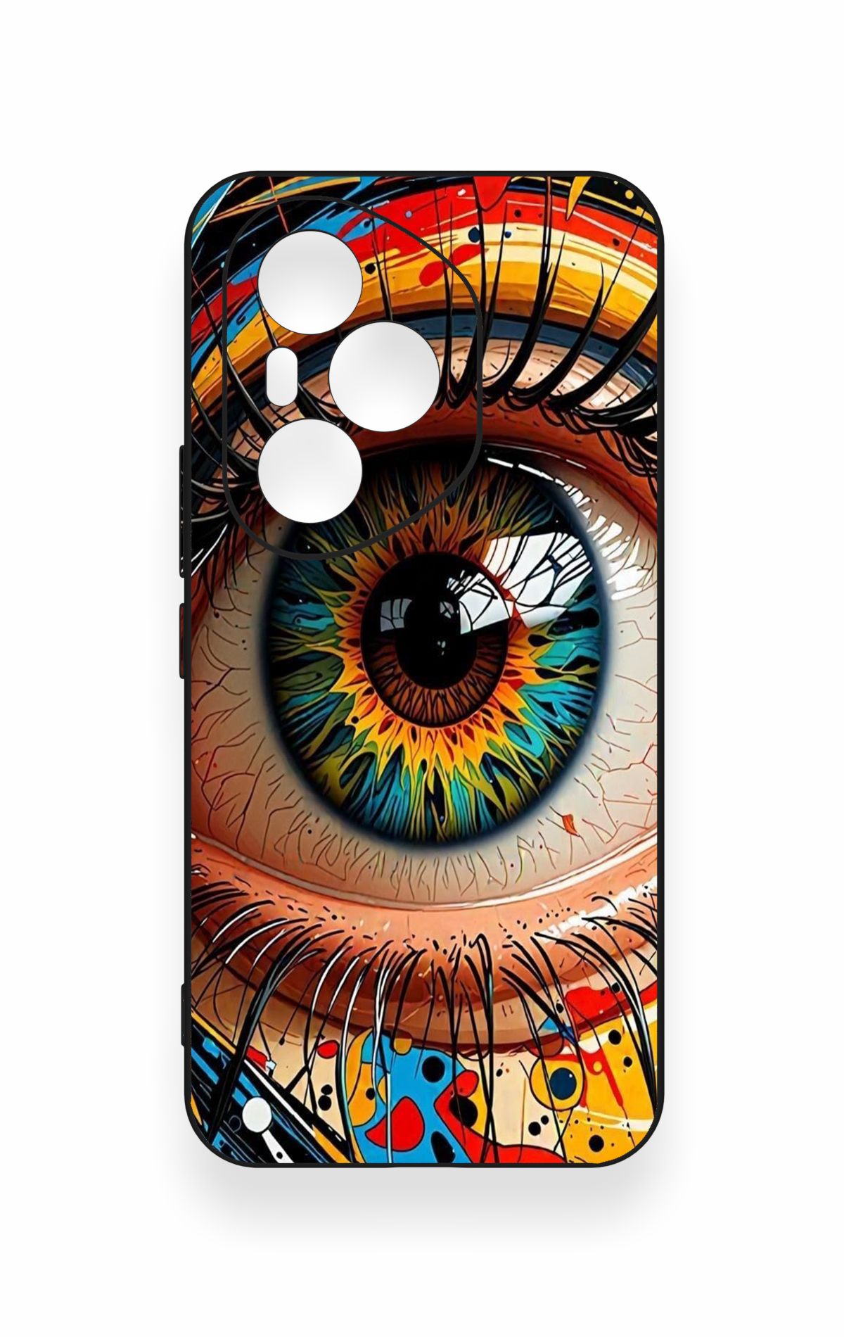 Honor 400 Pro Uyumlu Renkli Göz Bebeği Desenli Silikon Kılıf