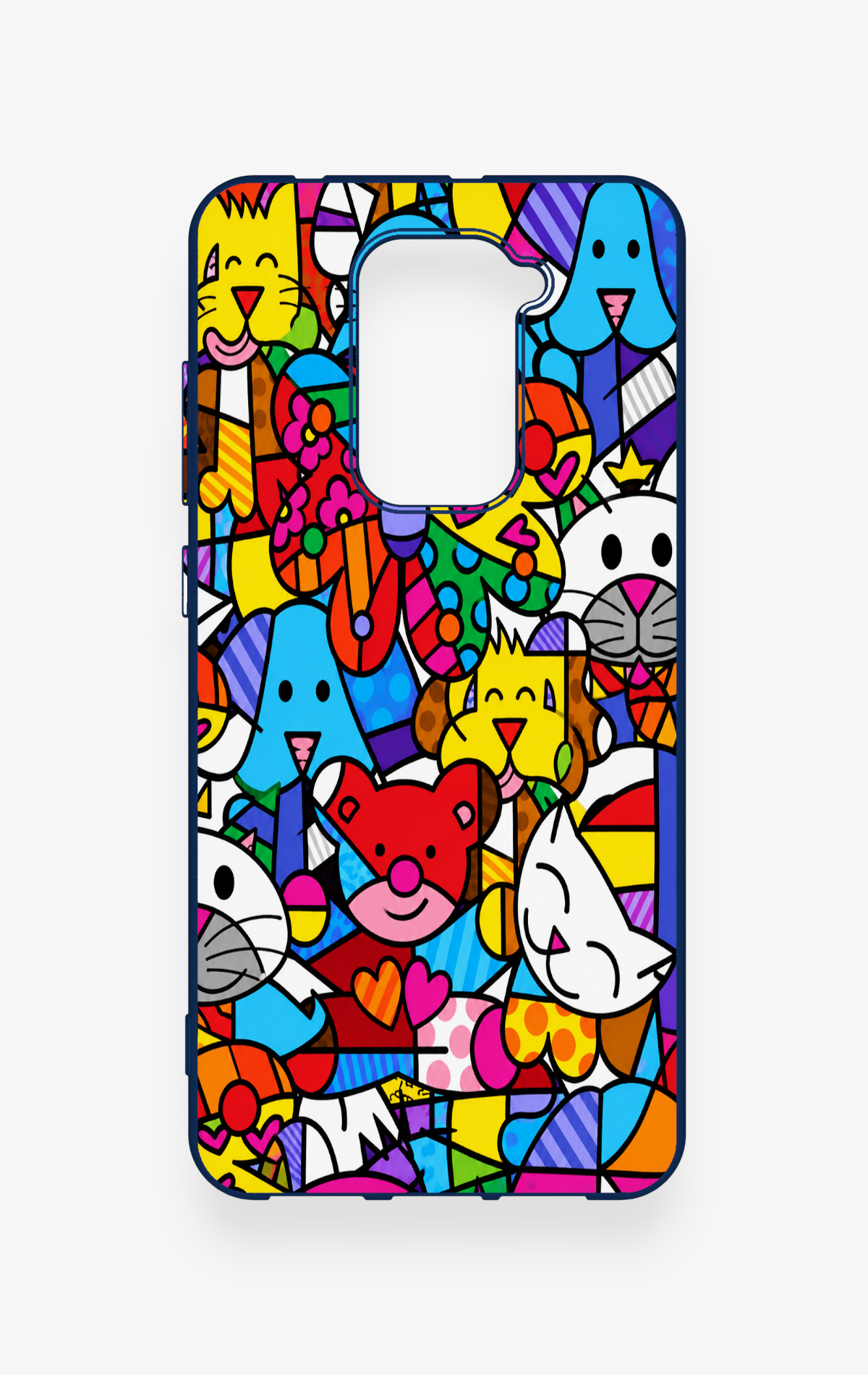 Redmi Note 9 Uyumlu Britto Garden Desenli Silikon Kılıf