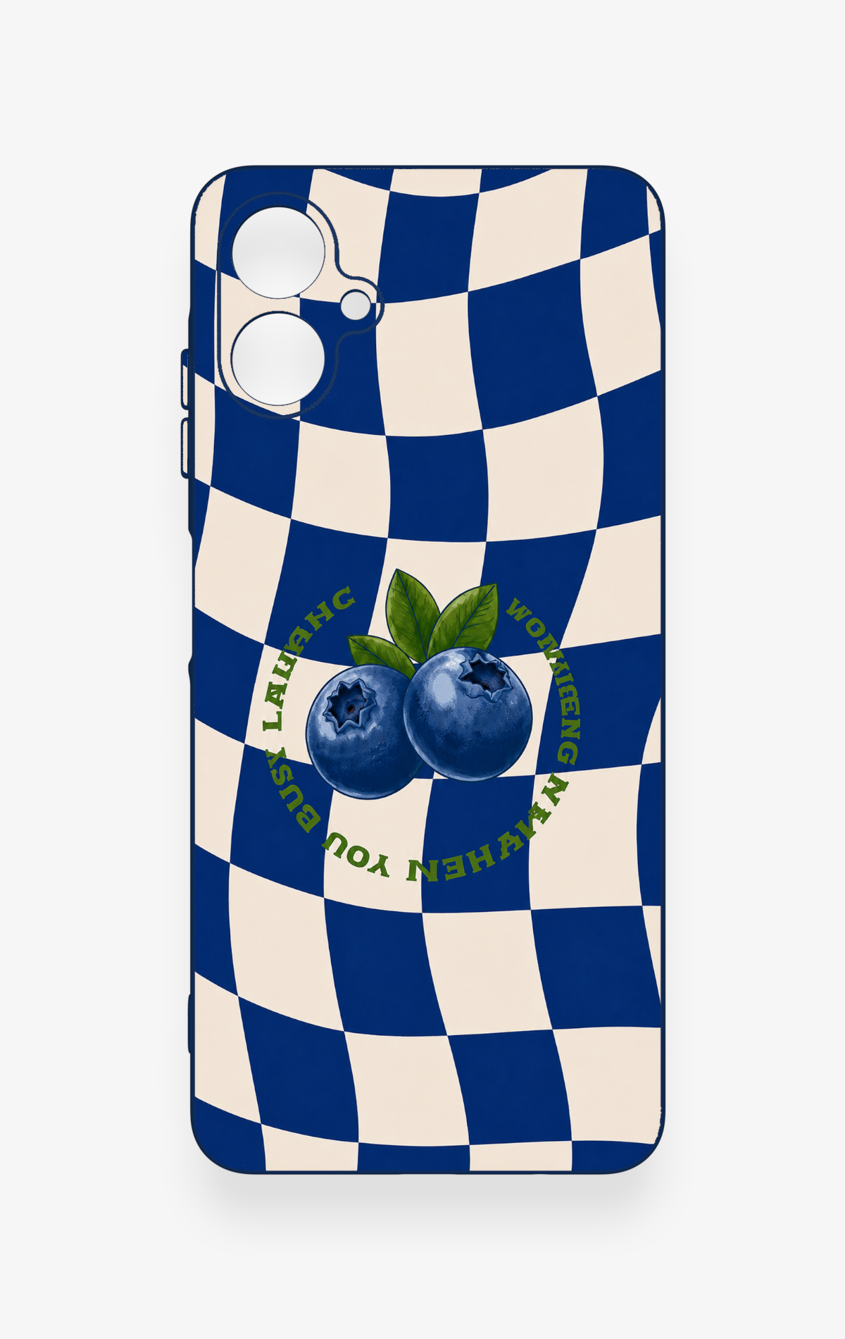 Samsung A06 Uyumlu Yaban Mersini Desenli Silikon Kılıf