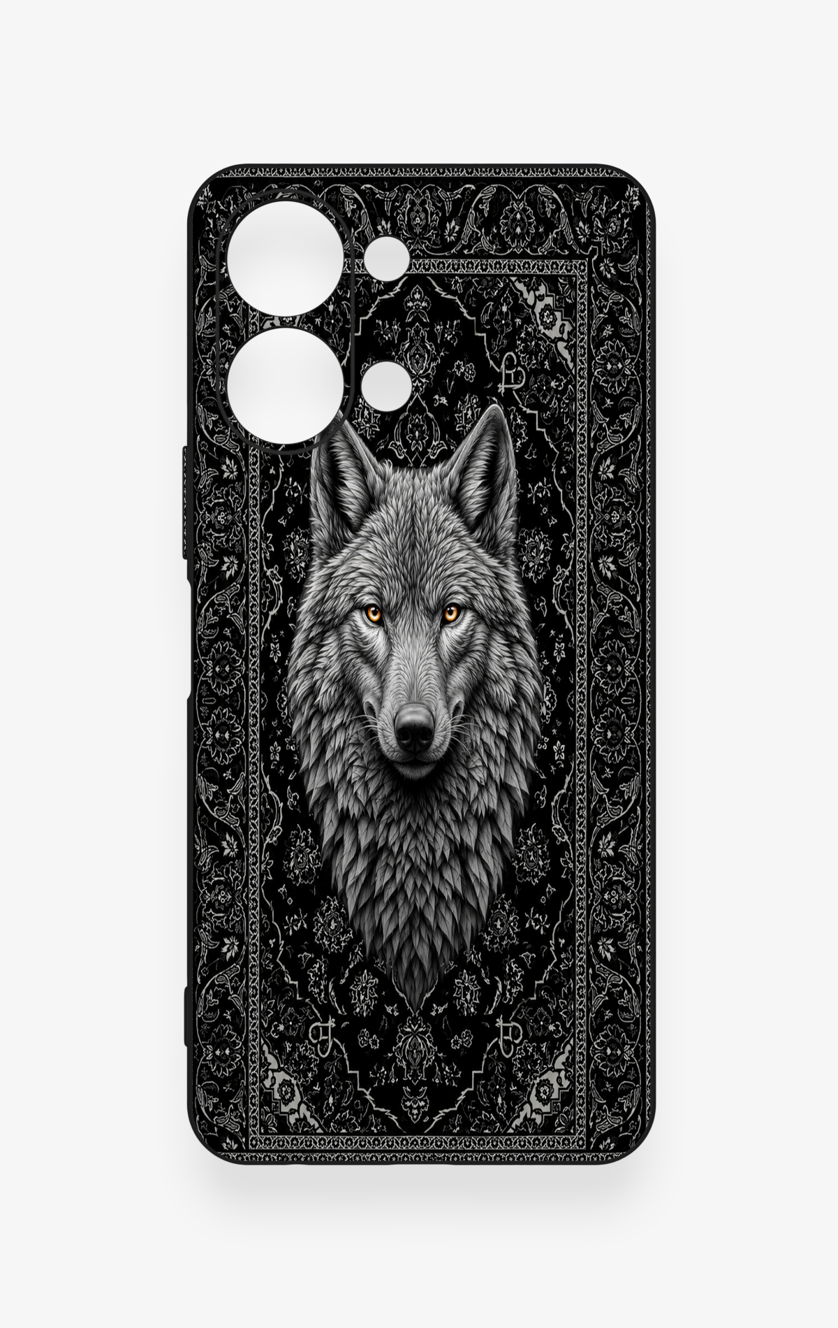Vivo Y05 4G Uyumlu Etnik Kurt Desenli Silikon Kılıf