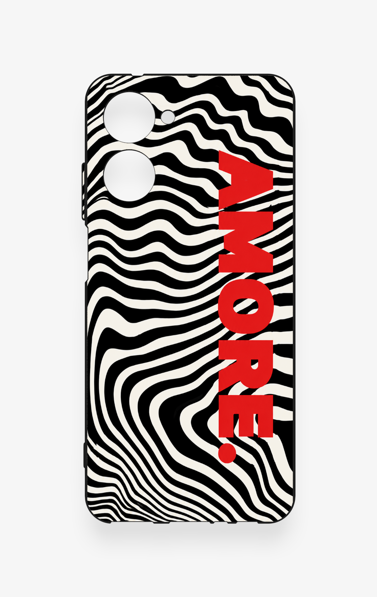 Realme 10 Uyumlu Zebra Amore Desenli Silikon Kılıf