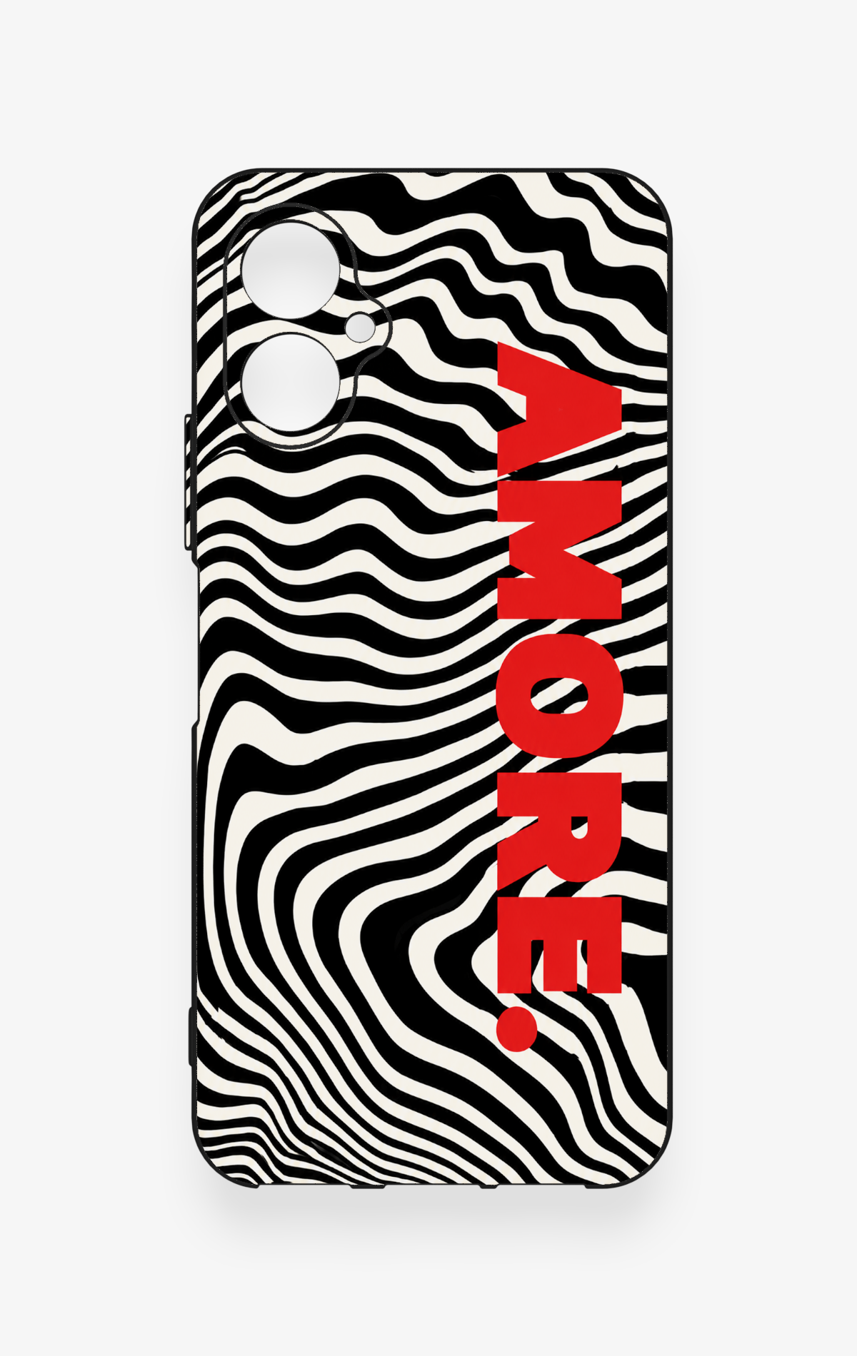 Omix X5 Uyumlu Zebra Amore Desenli Silikon Kılıf