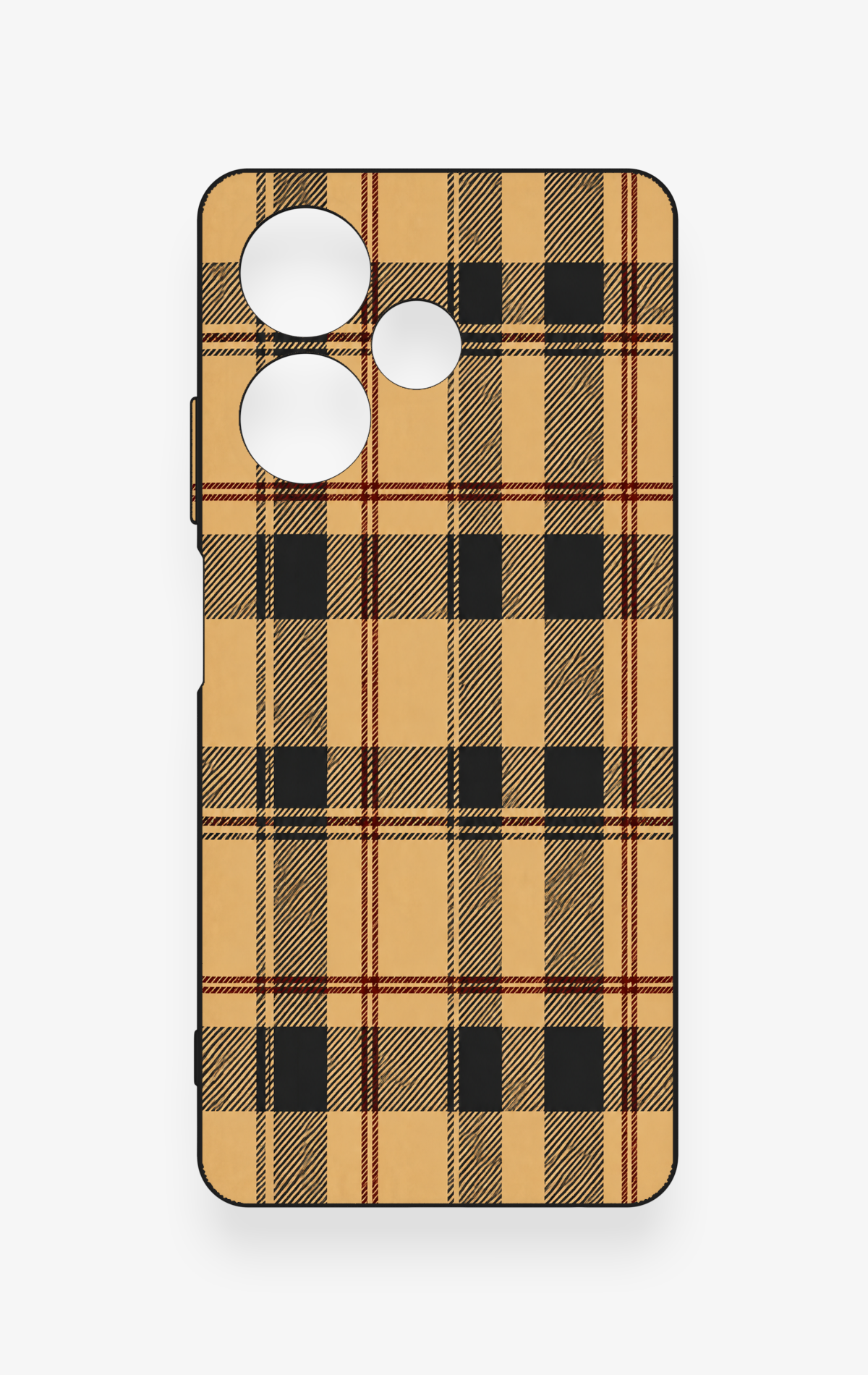 İnfinix Hot 30 Uyumlu Burberry Ekose Desenli Silikon Kılıf