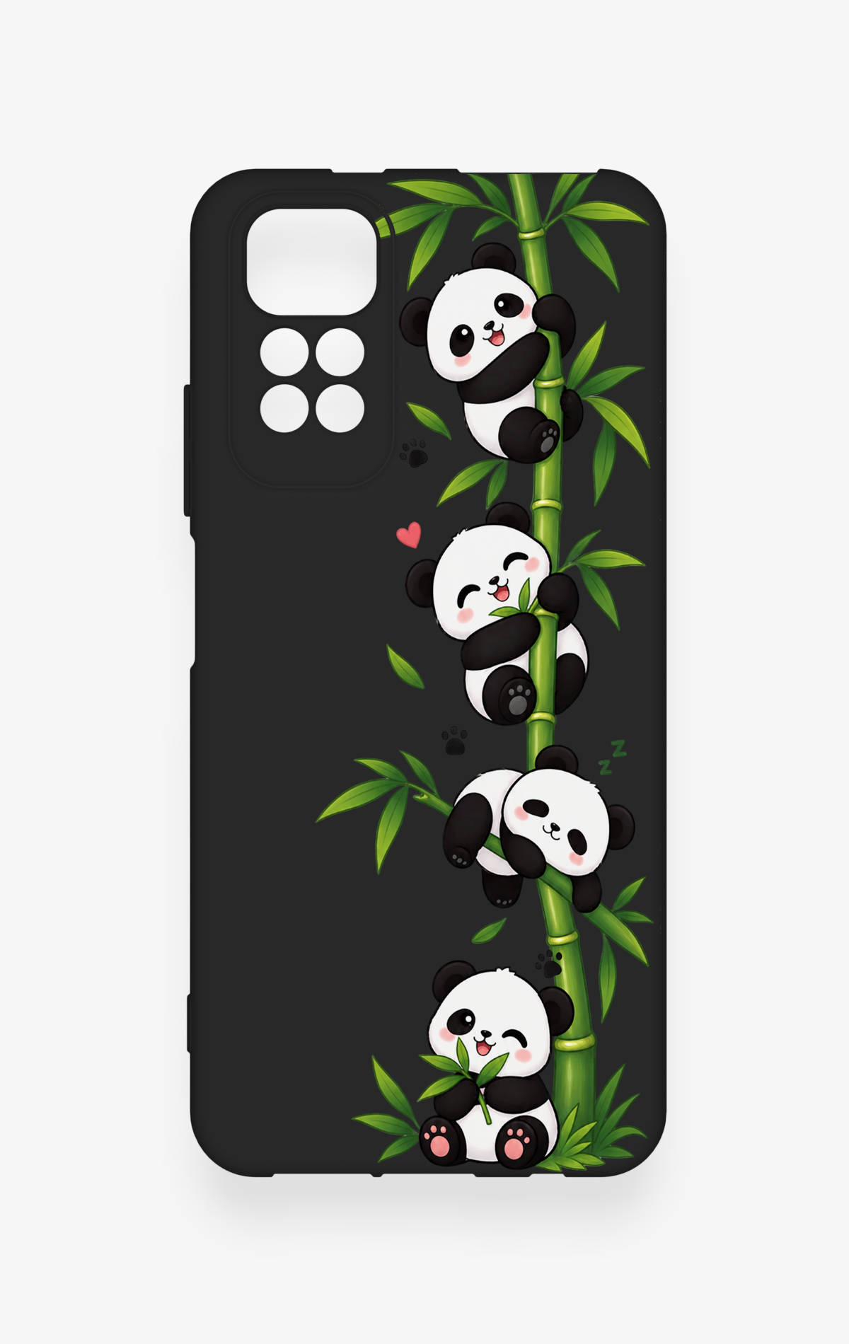 Redmi Note 11S Uyumlu Sevimli Panda Bambu Desenli Silikon Kılıf