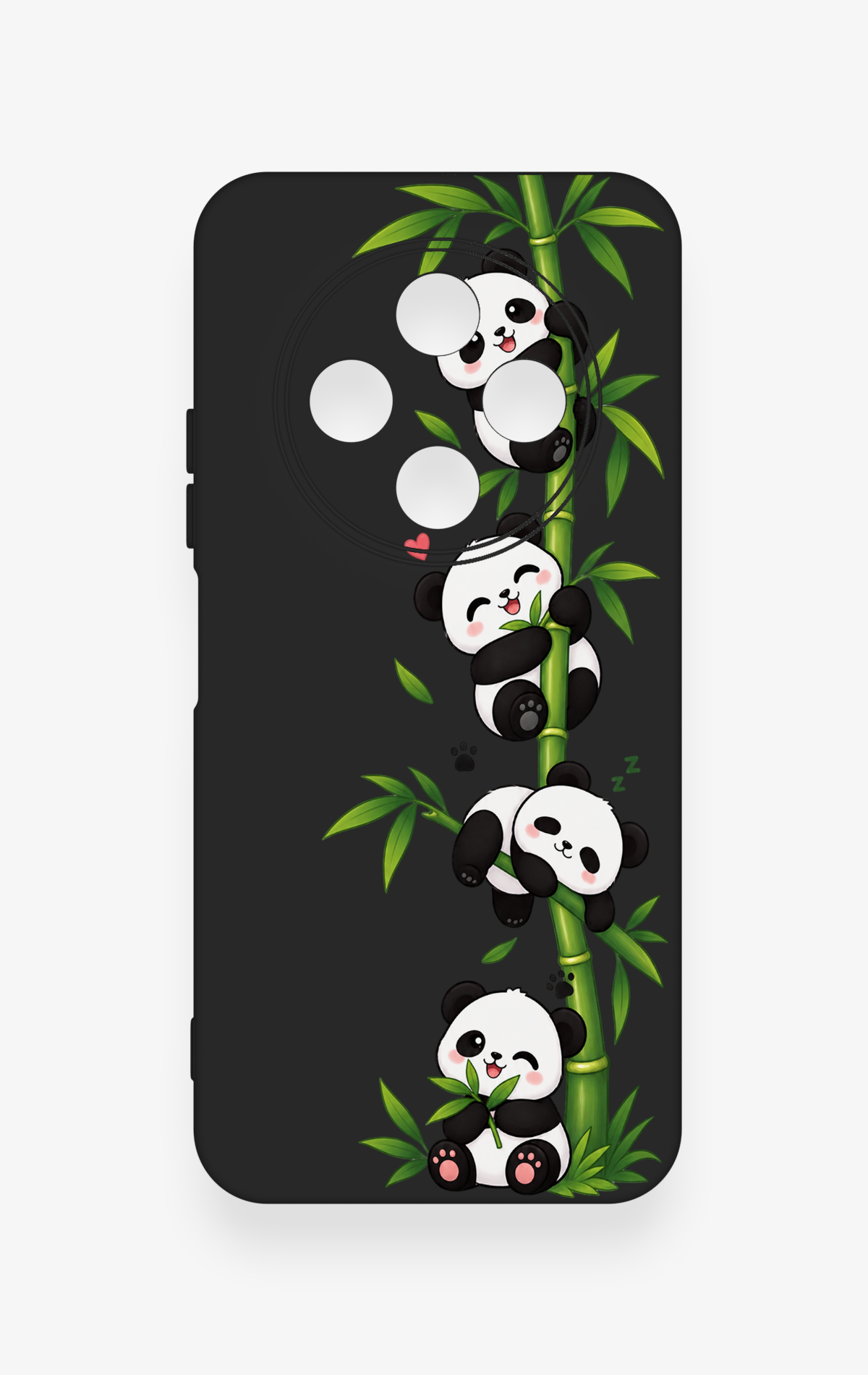 Tecno Spark 30C Uyumlu Sevimli Panda Bambu Desenli Silikon Kılıf