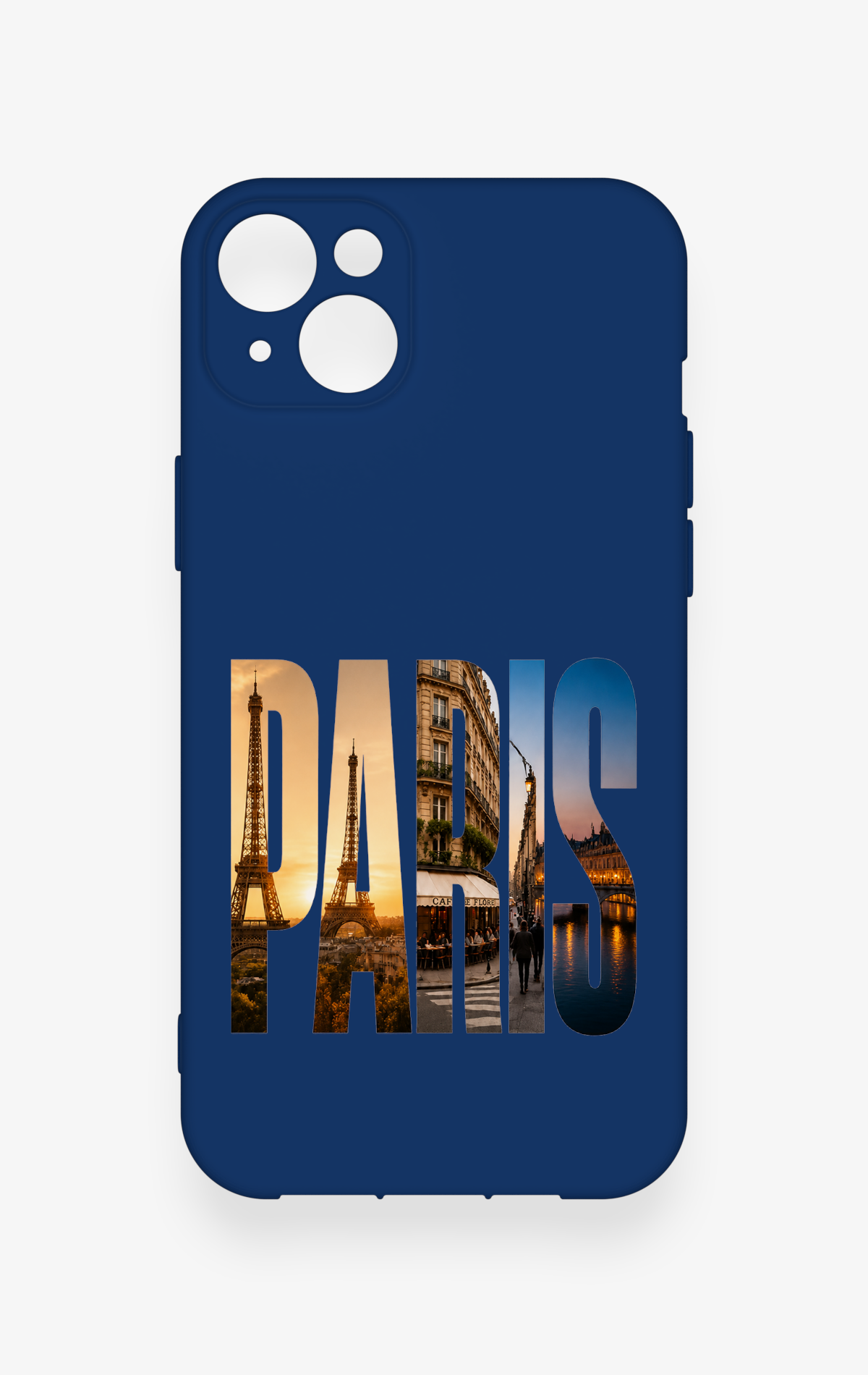 iPhone 14 Plus/15 Plus Uyumlu Paris Desenli Silikon Kılıf