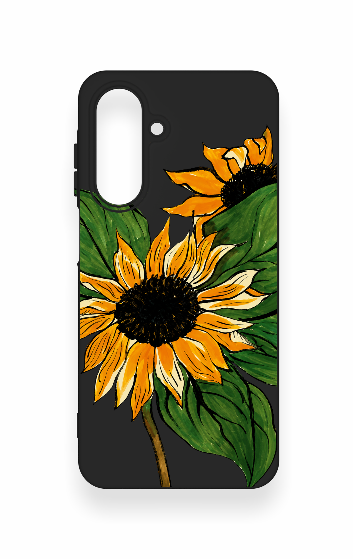Samsung A26 Uyumlu Ay Çiçeği Desenli Silikon Kılıf
