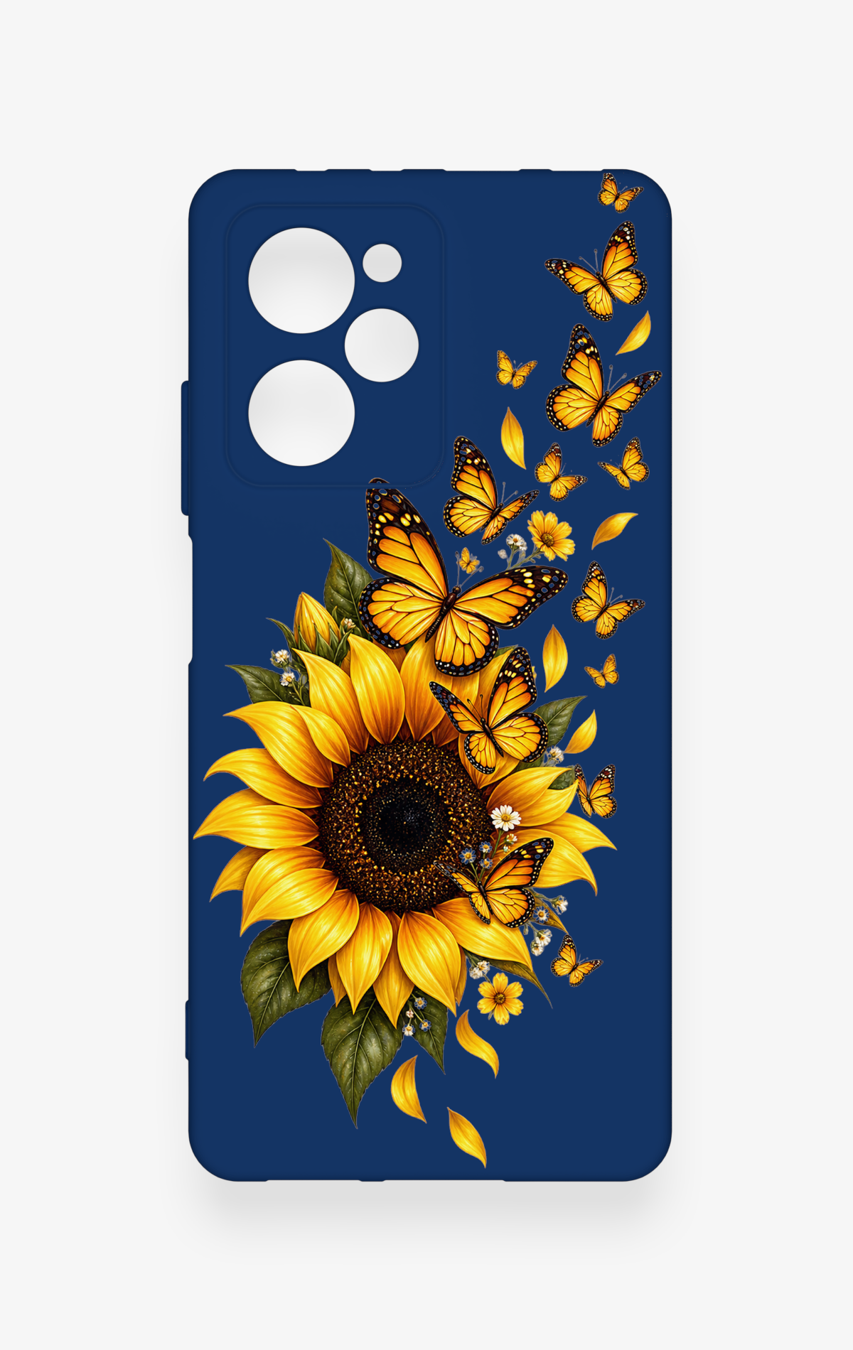 Poco X5 Pro Uyumlu Ayçiçeği Desenli Silikon Kılıf
