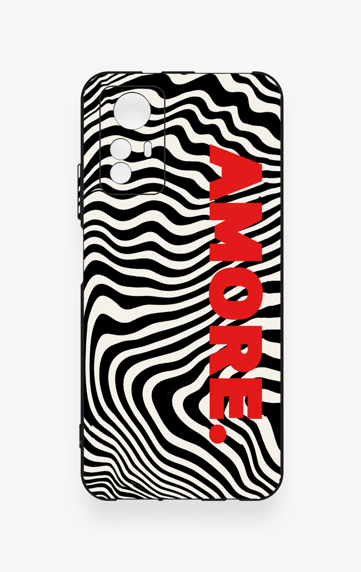 Redmi Note 12S Uyumlu Zebra Amore Desenli Silikon Kılıf