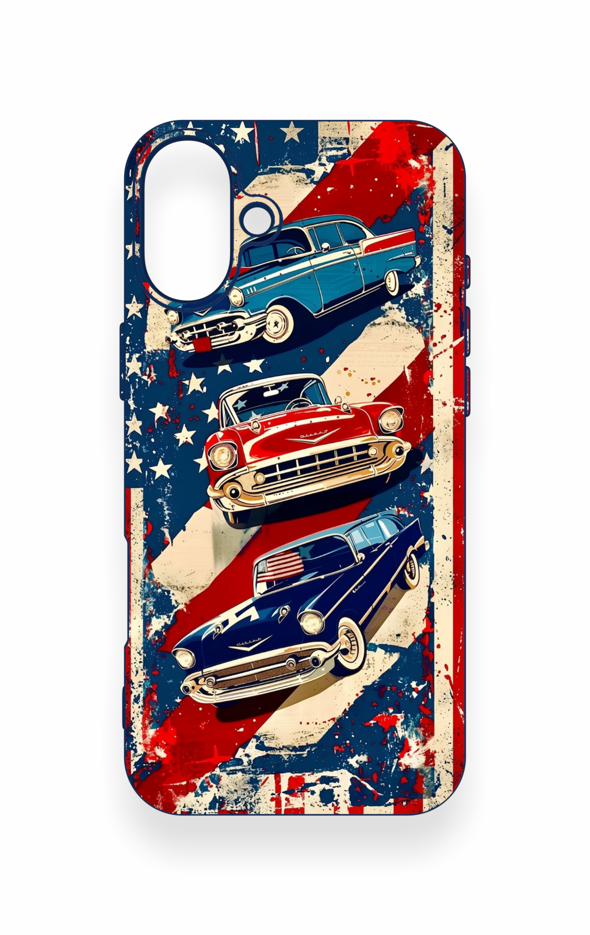 iPhone 16 Plus Uyumlu Amerikan Chevrolet Desenli Silikon Kılıf