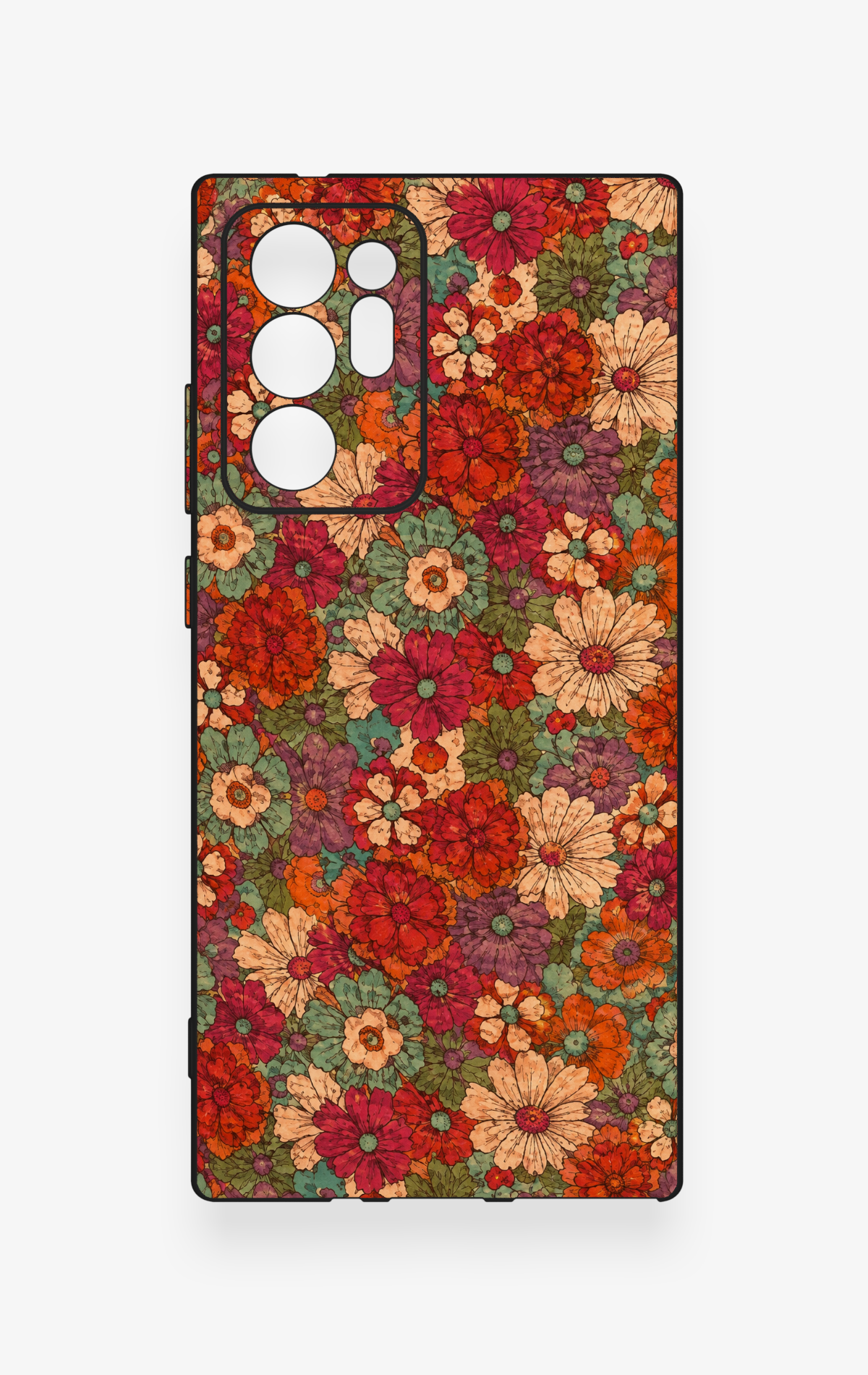Samsung Note 20 Ultra Uyumlu Pastel Çiçek Bahçesi Desenli Silikon Kılıf