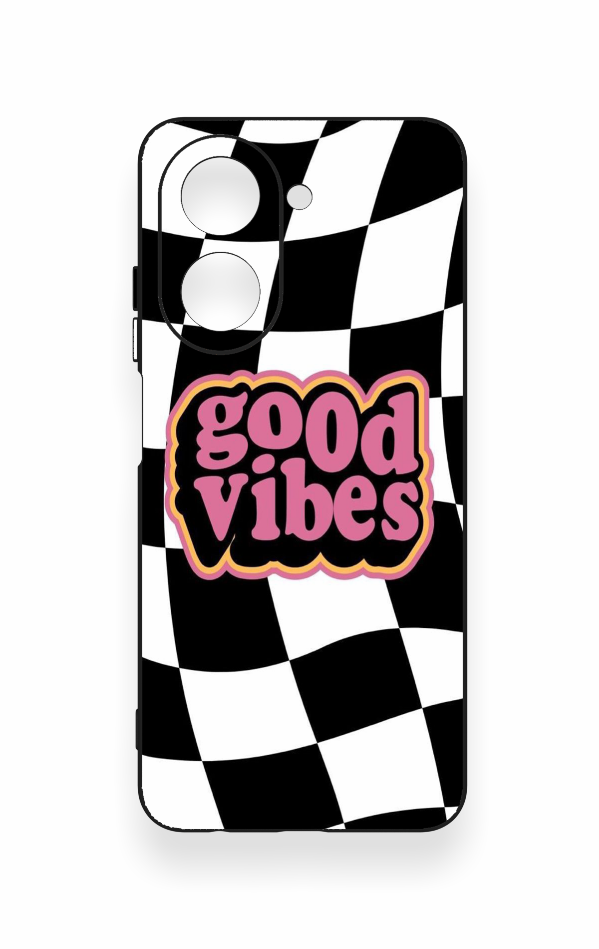 Redmi A5 Uyumlu Black Good Vibes Desenli Silikon Kılıf