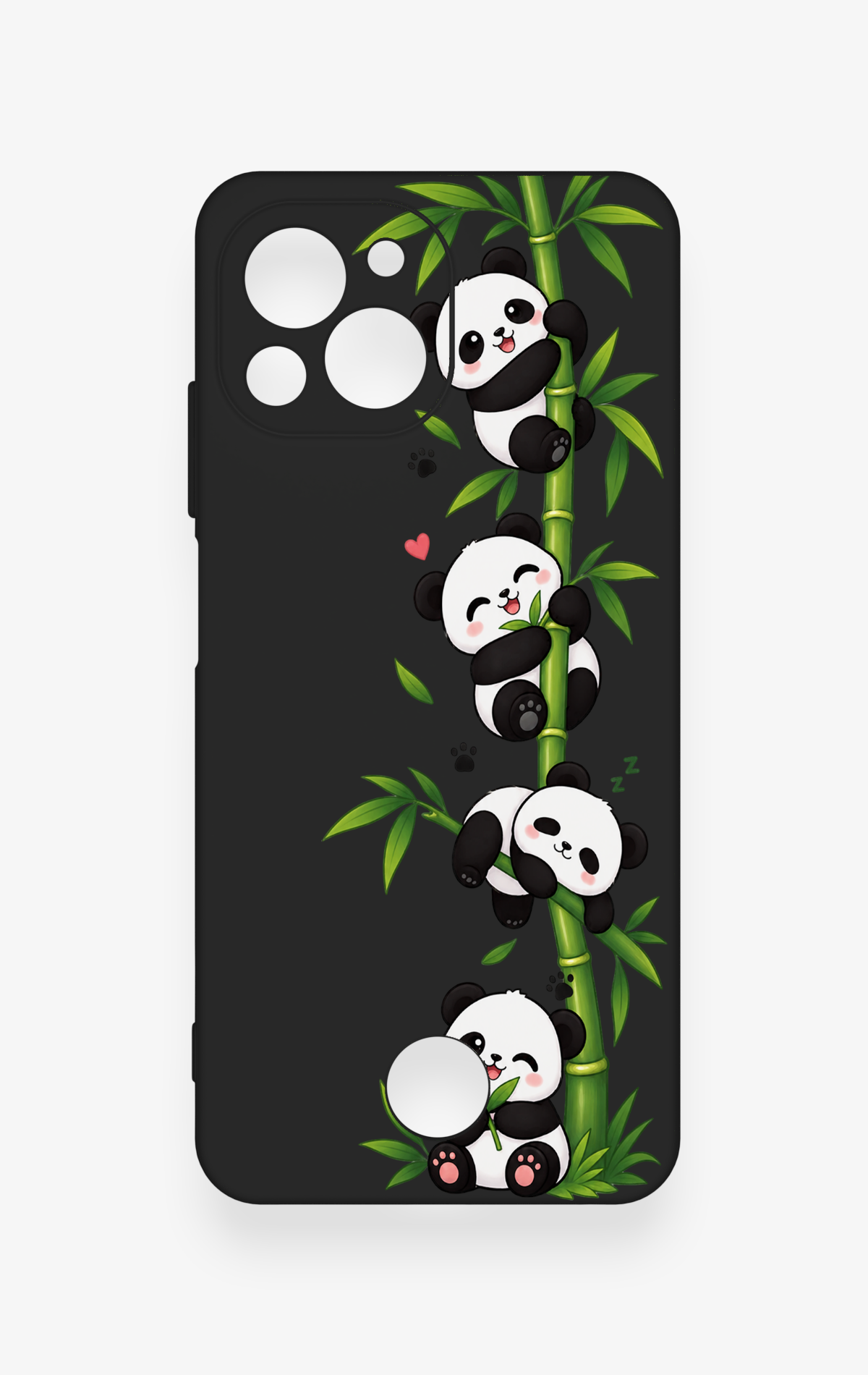 Reeder S23 Pro Max Uyumlu Sevimli Panda Bambu Desenli Silikon Kılıf