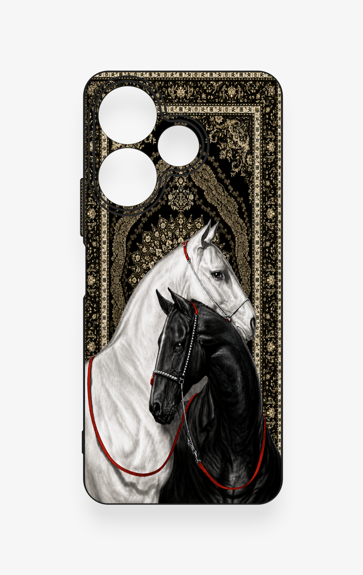 Redmi 13 4G Uyumlu Asil Sevgili Atlar Desenli Silikon Kılıf