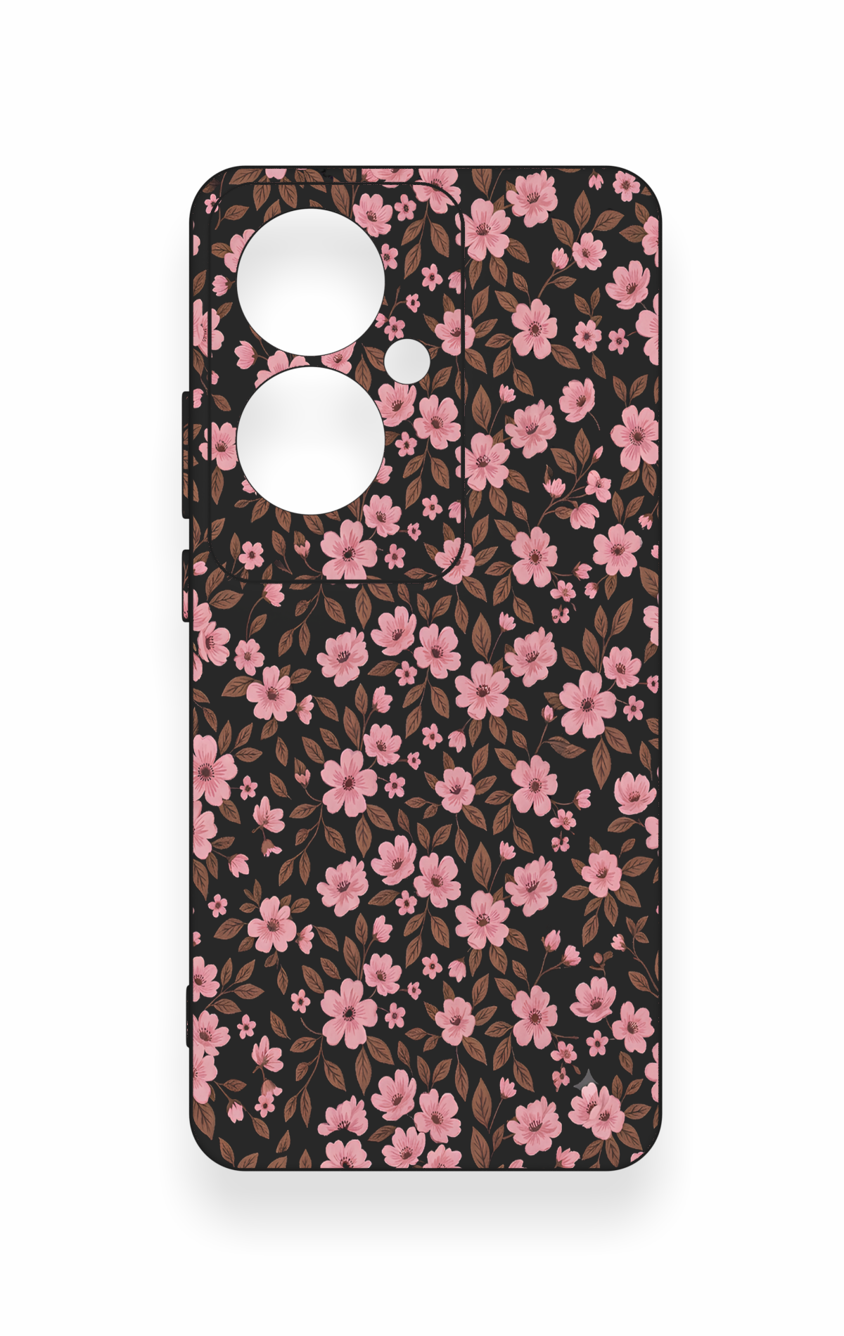 Oppo Reno 11F Uyumlu Mini Pembe Çiçek Desenli Silikon Kılıf