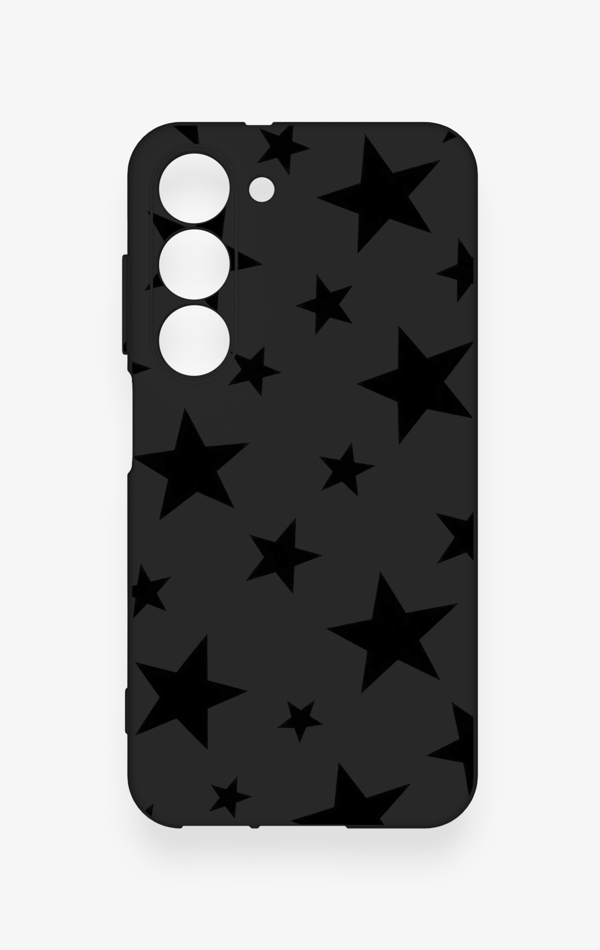 Samsung S23 Uyumlu Siyah Star Desenli Silikon Kılıf