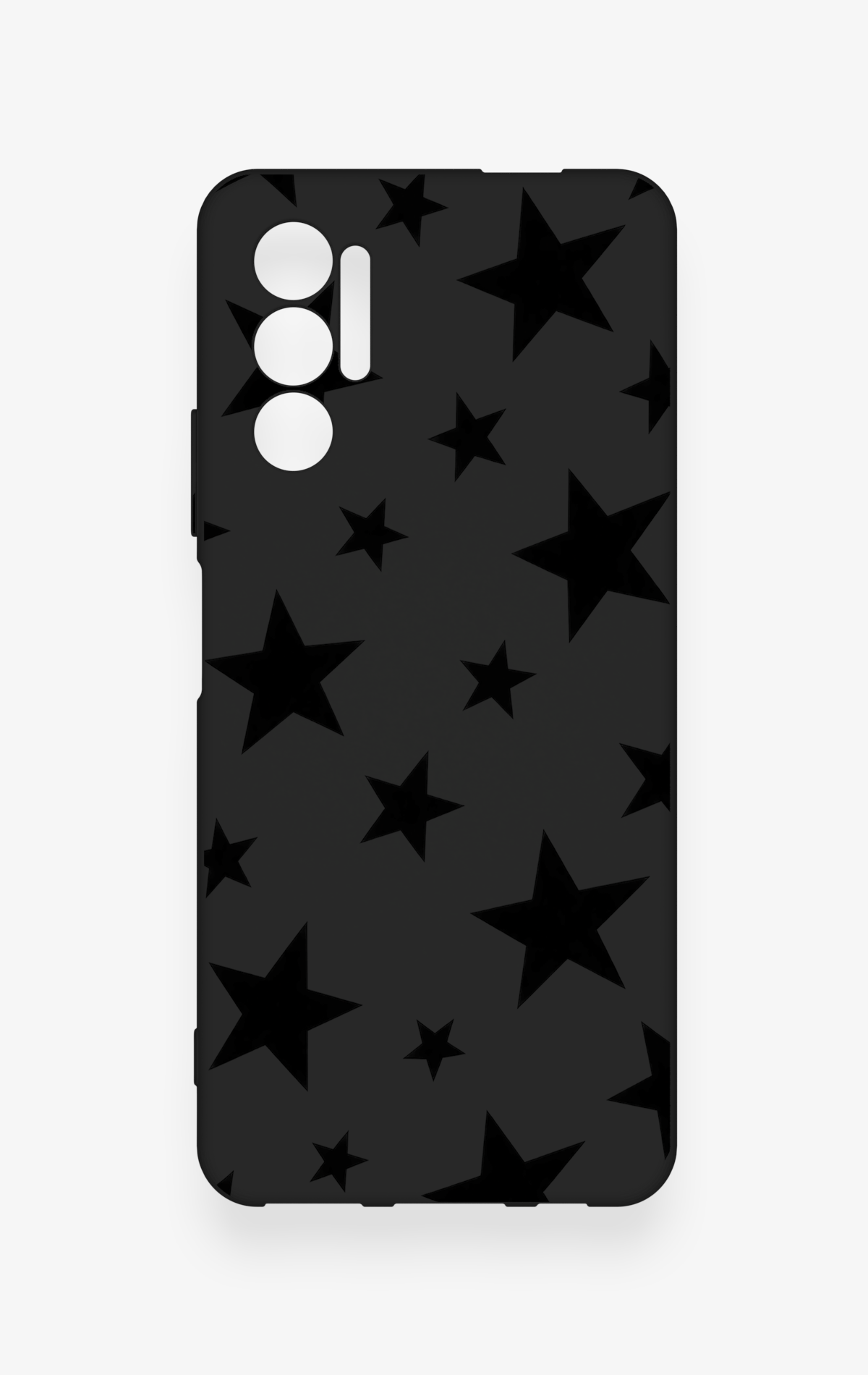 Tecno Pova 3 Uyumlu Siyah Star Desenli Silikon Kılıf