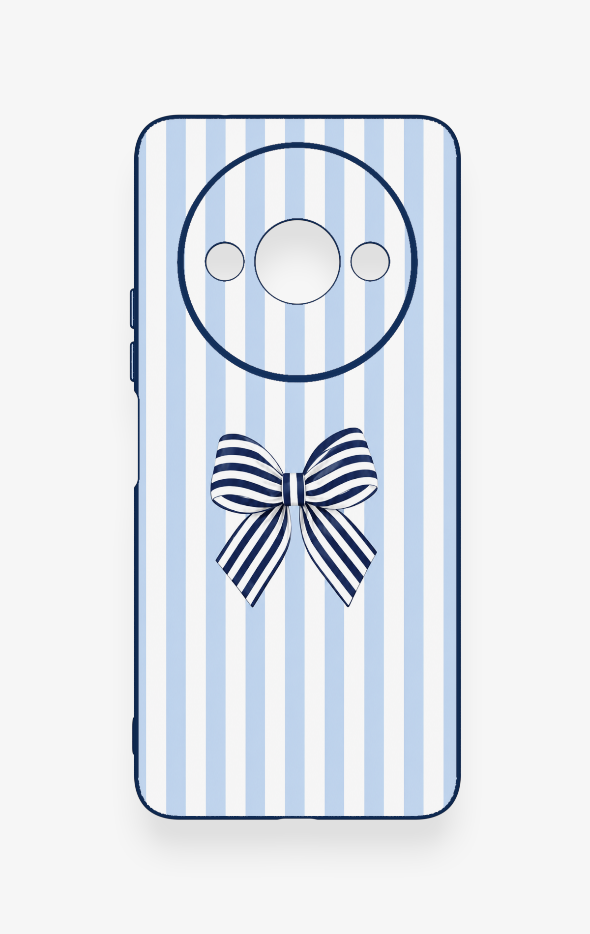 Redmi A3 Uyumlu Mavi Beyaz Kurdele Desenli Silikon Kılıf