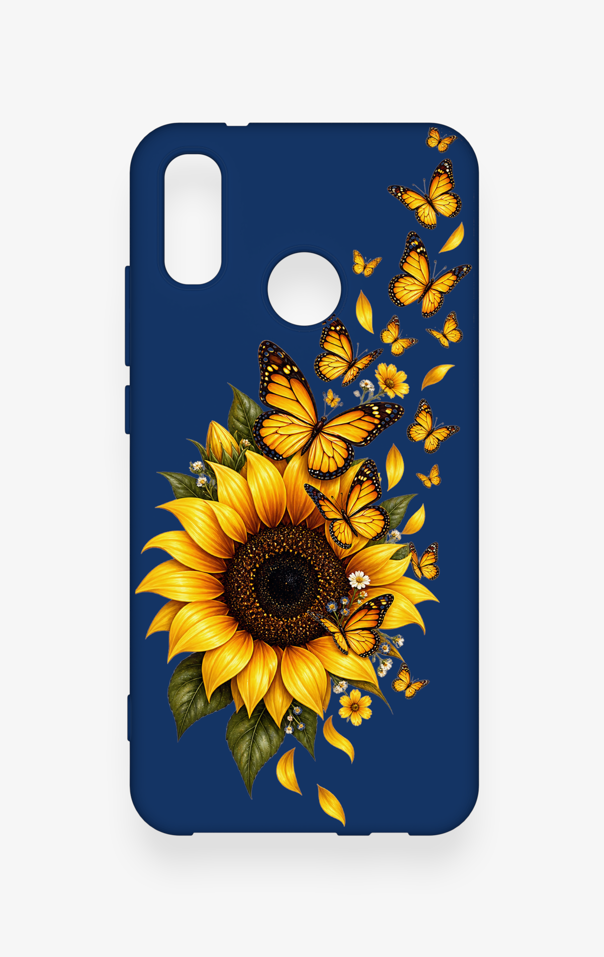 Huawei P20 Lite Uyumlu Ayçiçeği Desenli Silikon Kılıf