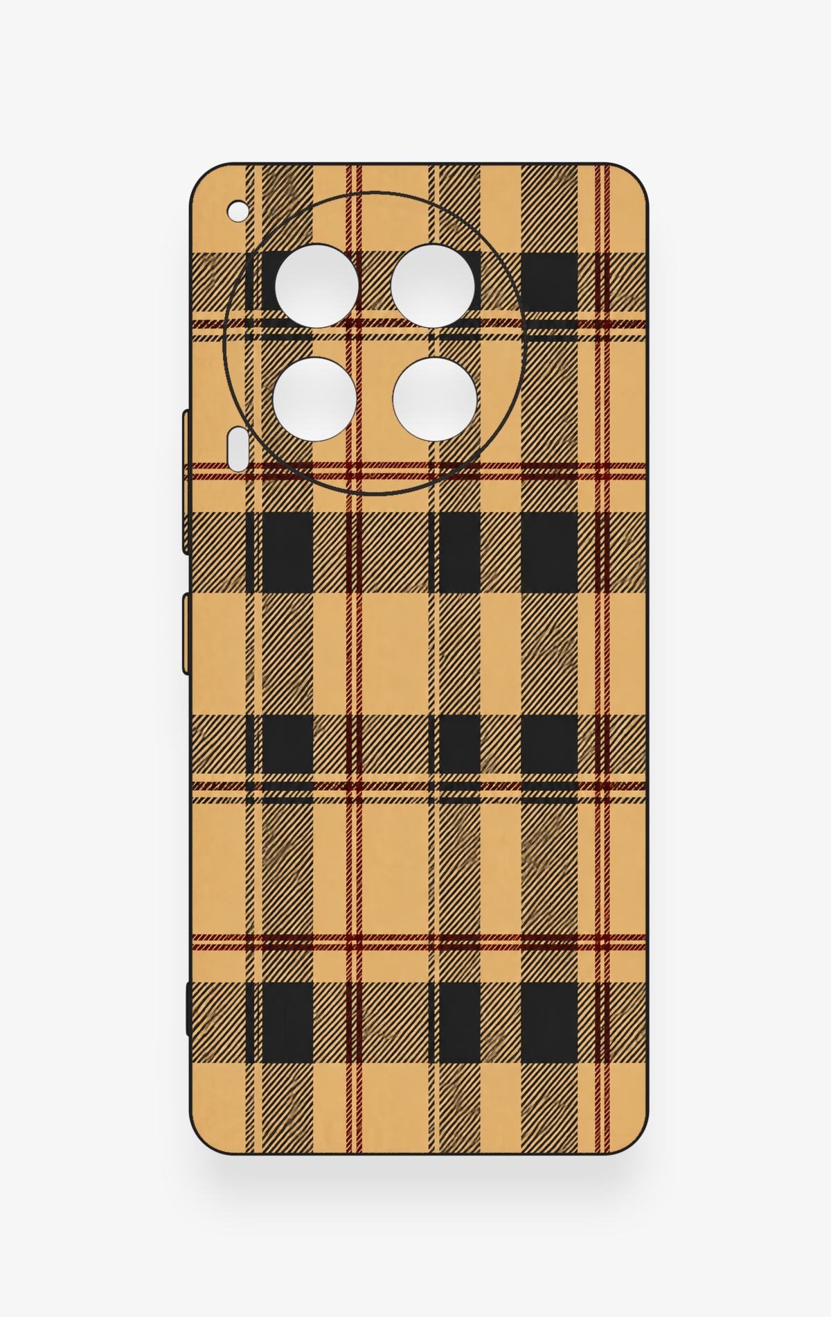 Tecno Camon 30 Uyumlu Burberry Ekose Desenli Silikon Kılıf