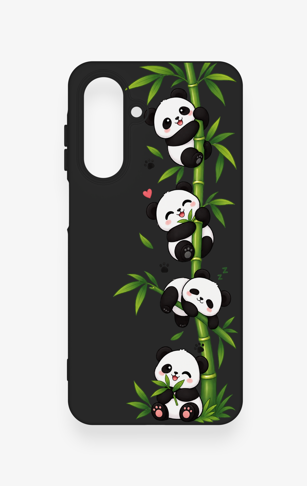 Samsung A26 Uyumlu Sevimli Panda Bambu Desenli Silikon Kılıf