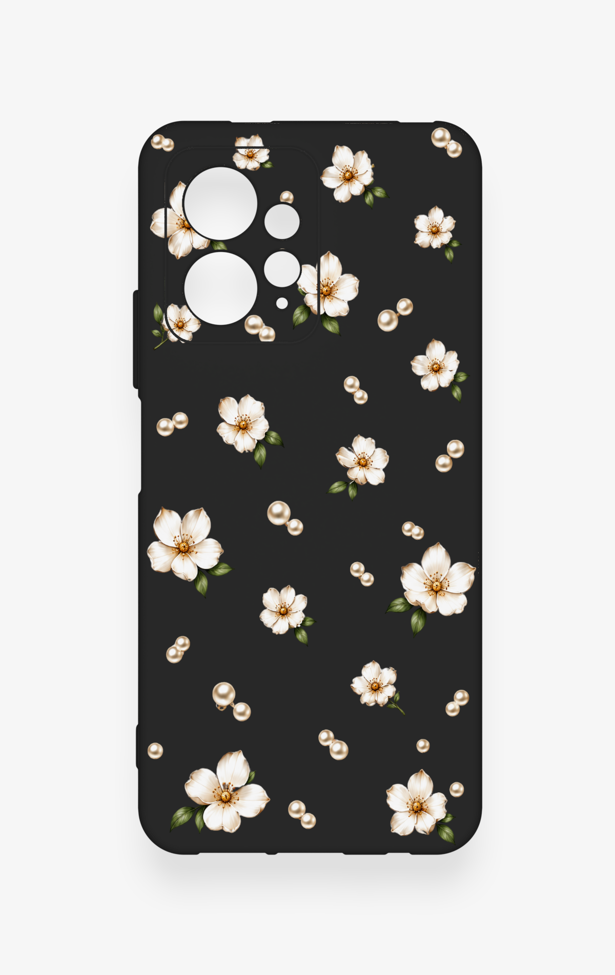 Redmi Note 12 4G Uyumlu İnci Papatya Desenli Silikon Kılıf