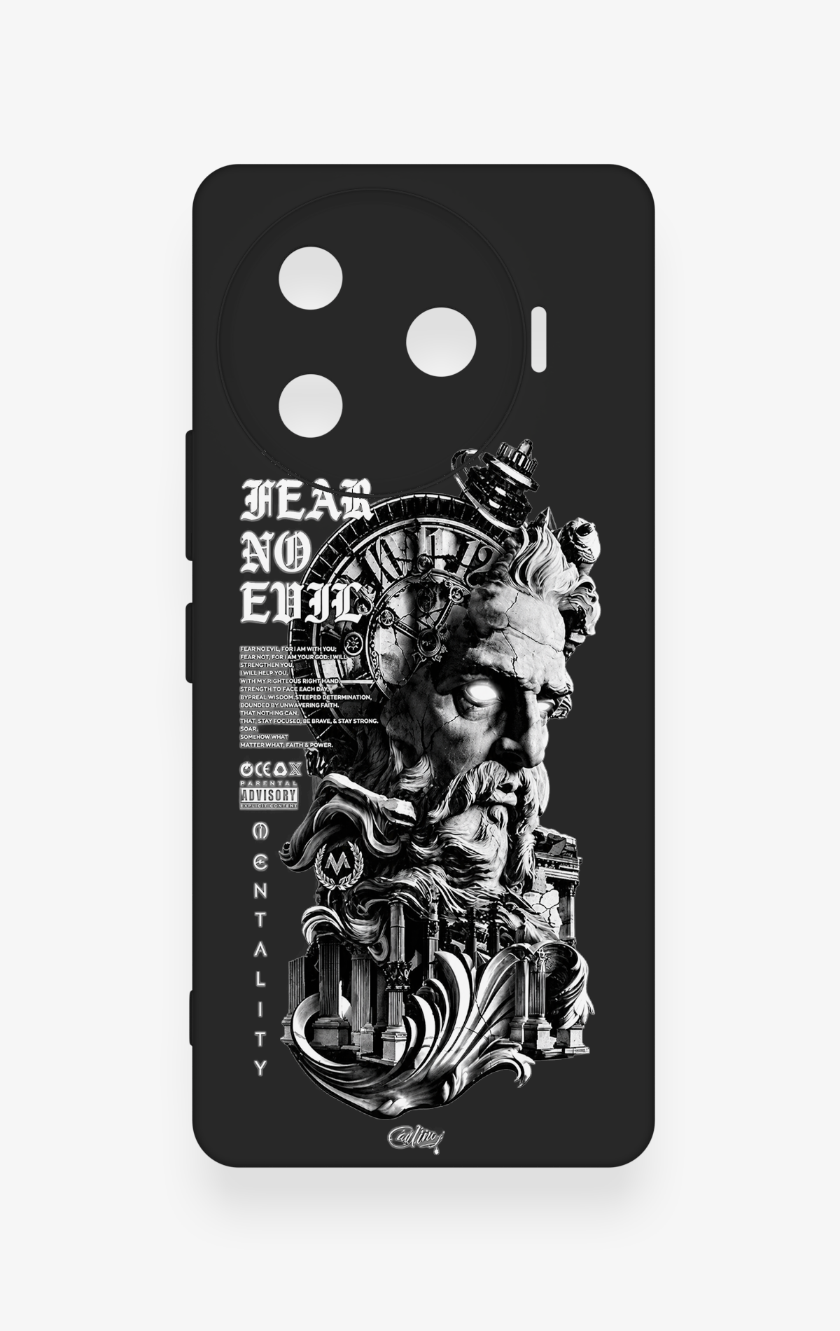Tecno Camon 30 Pro 5G Uyumlu Fear No Evil Desenli Silikon Kılıf