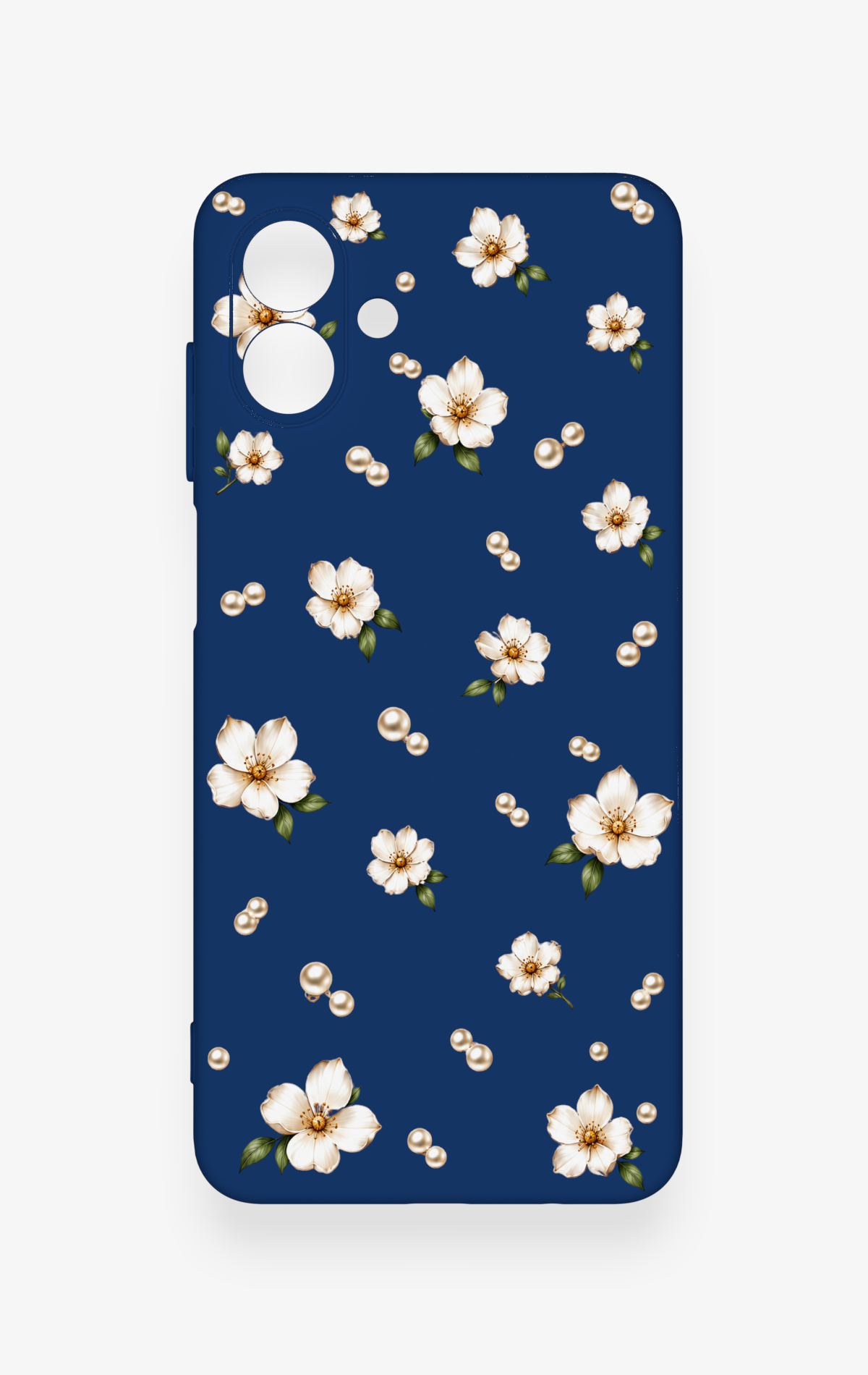 Samsung A07 Uyumlu Papatya İnci Desenli Silikon Kılıf