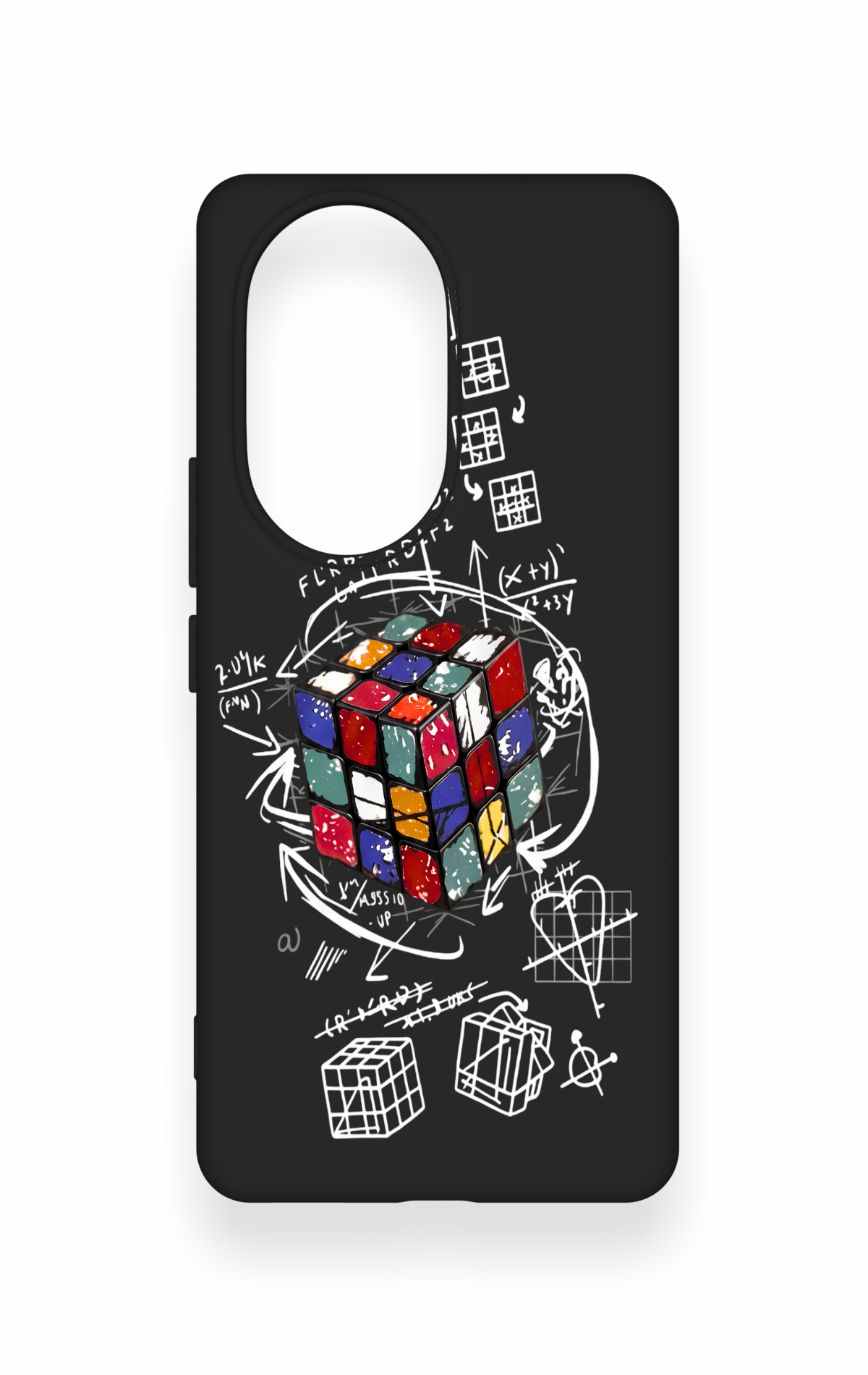 Honor 200 Pro 5G Uyumlu Rubik Küb Desenli Silikon Kılıf