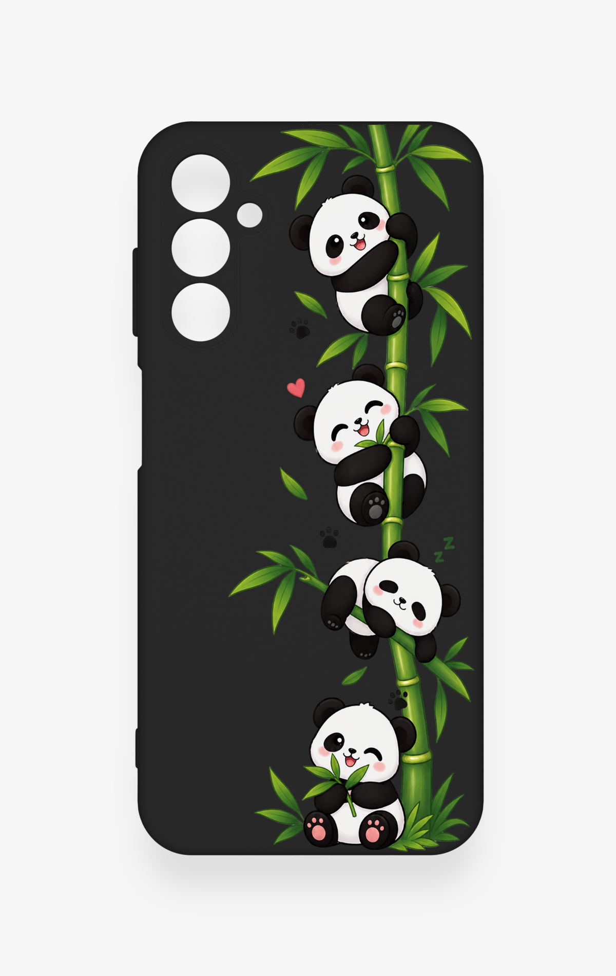 Samsung M14 Uyumlu Sevimli Panda Bambu Desenli Silikon Kılıf