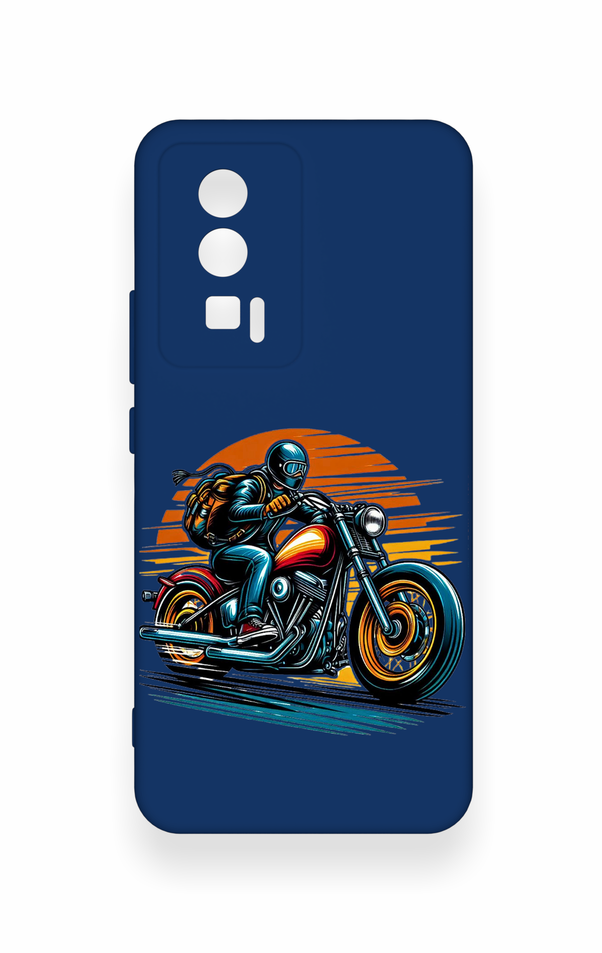 Poco F5 Pro Uyumlu Moto Rider Desenli Silikon Kılıf