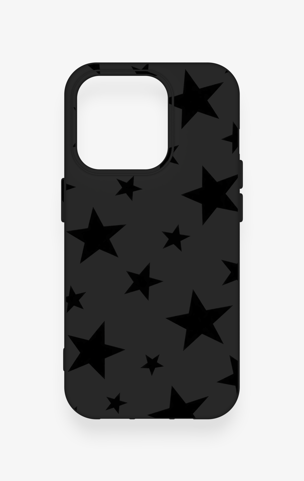 iPhone 15 Pro Uyumlu Siyah Star Desenli Silikon Kılıf