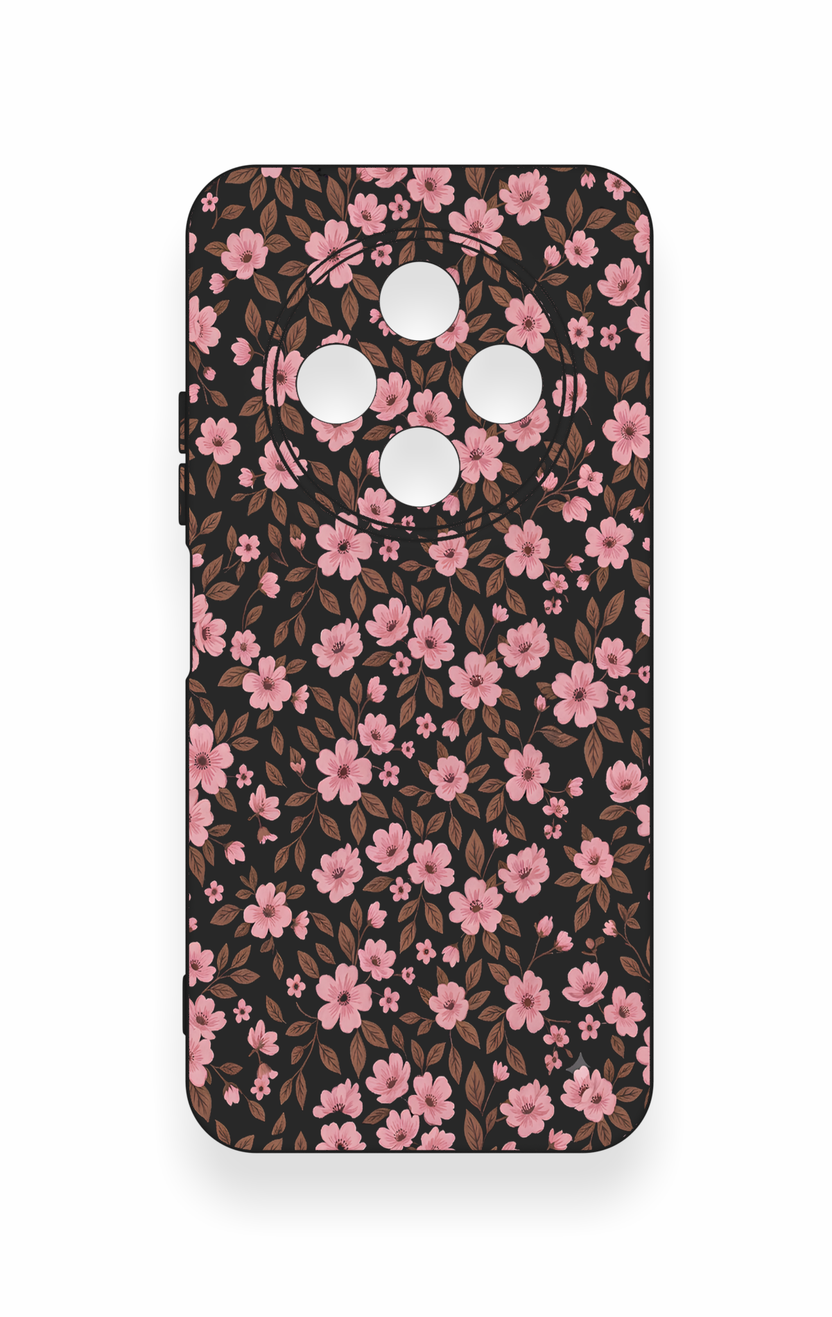 Tecno Spark 30C Uyumlu Mini Pembe Çiçek Desenli Silikon Kılıf