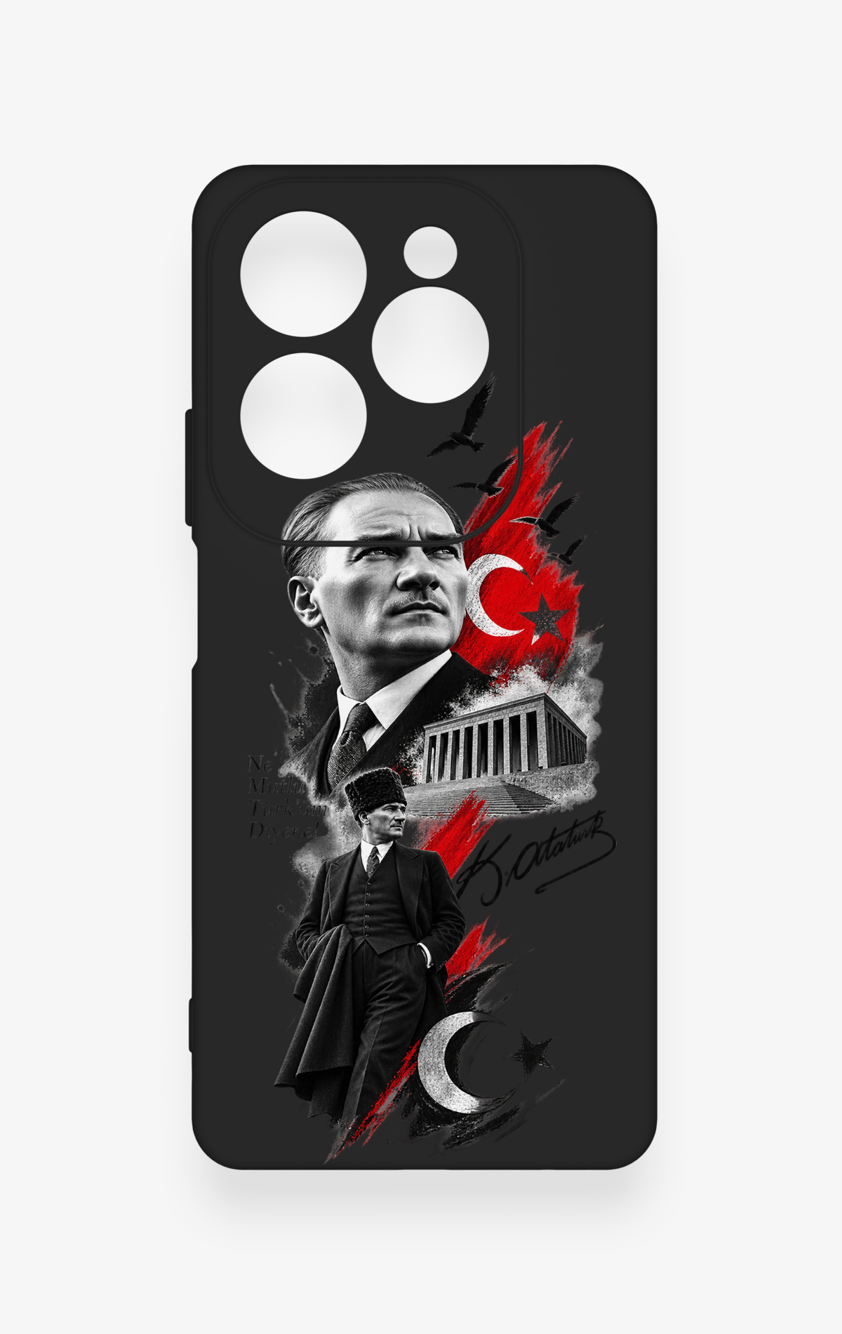İnfinix Hot 40 Pro Uyumlu Atatürk Anıtkabir Desenli Silikon Kılıf