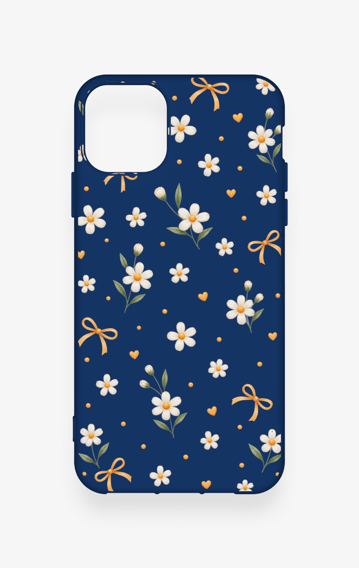 iPhone 11 Pro Max Uyumlu Papatya Fiyonk Desenli Silikon Kılıf