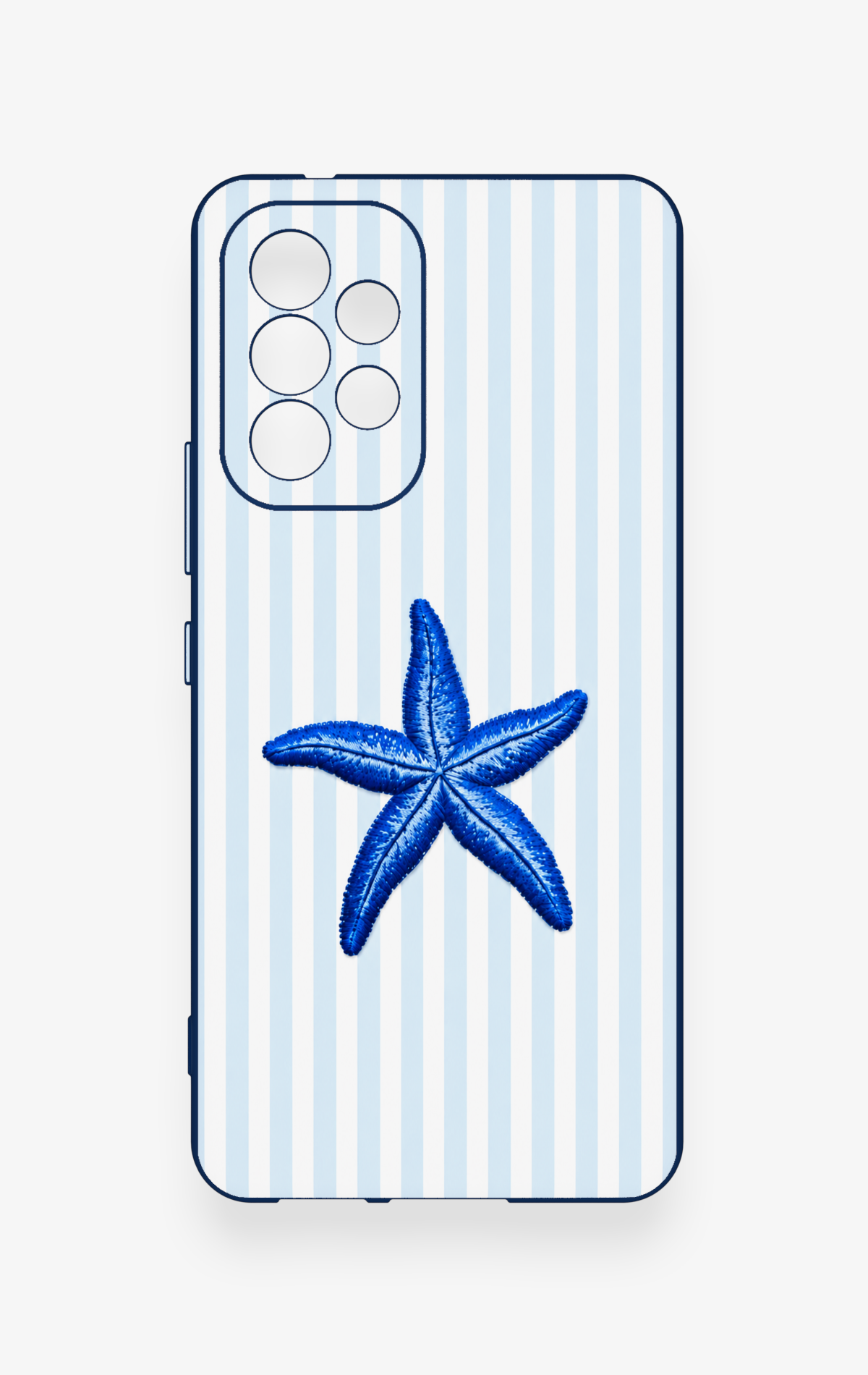 Samsung A53 Uyumlu Mavi Deniz Yıldızı Desenli Silikon Kılıf