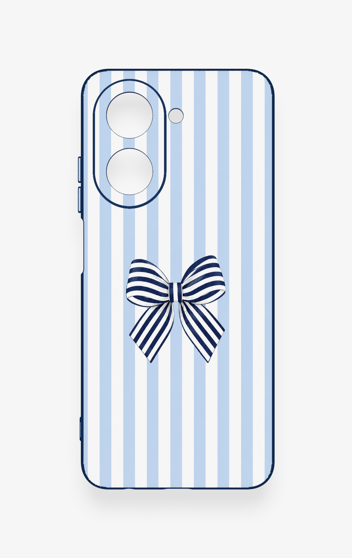 Redmi A5 Uyumlu Mavi Beyaz Kurdele Desenli Silikon Kılıf