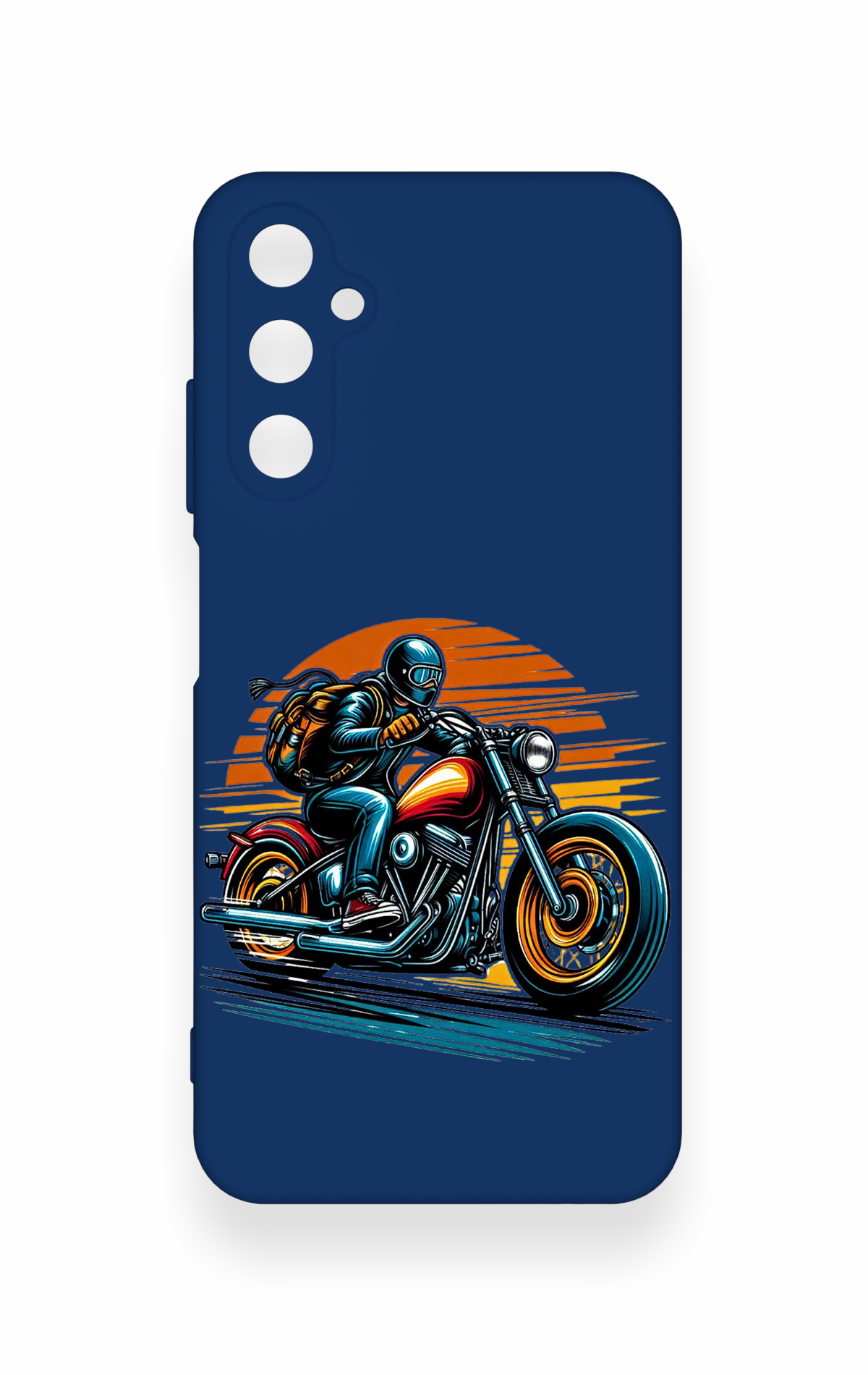Samsung A05s Uyumlu Moto Rider Desenli Silikon Kılıf