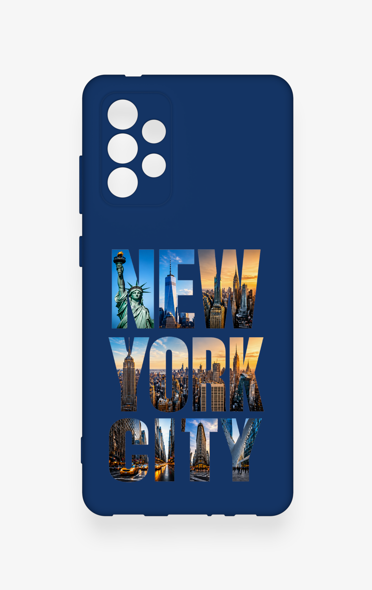 Samsung-A72 Uyumlu New York City Desenli Silikon Kılıf