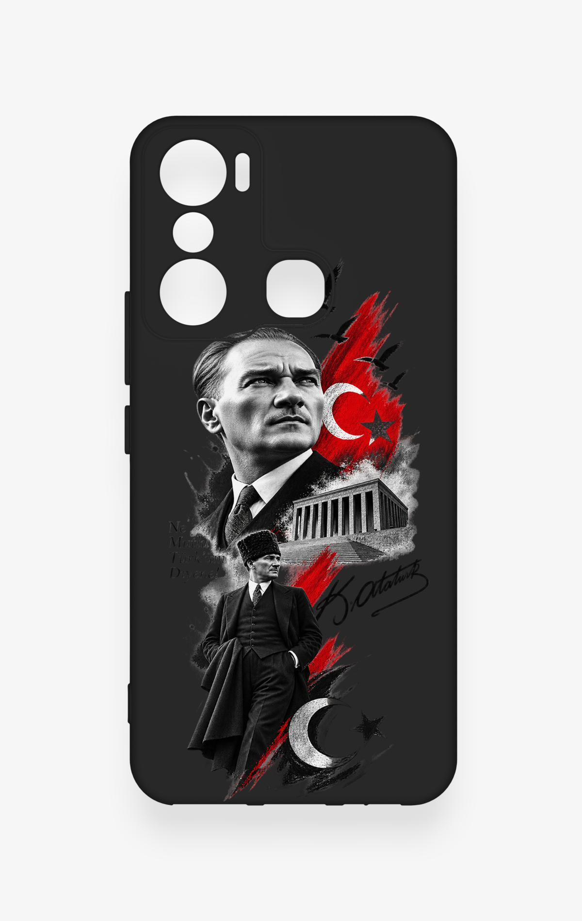 İnfinix Hot 20i Uyumlu Atatürk Anıtkabir Desenli Silikon Kılıf