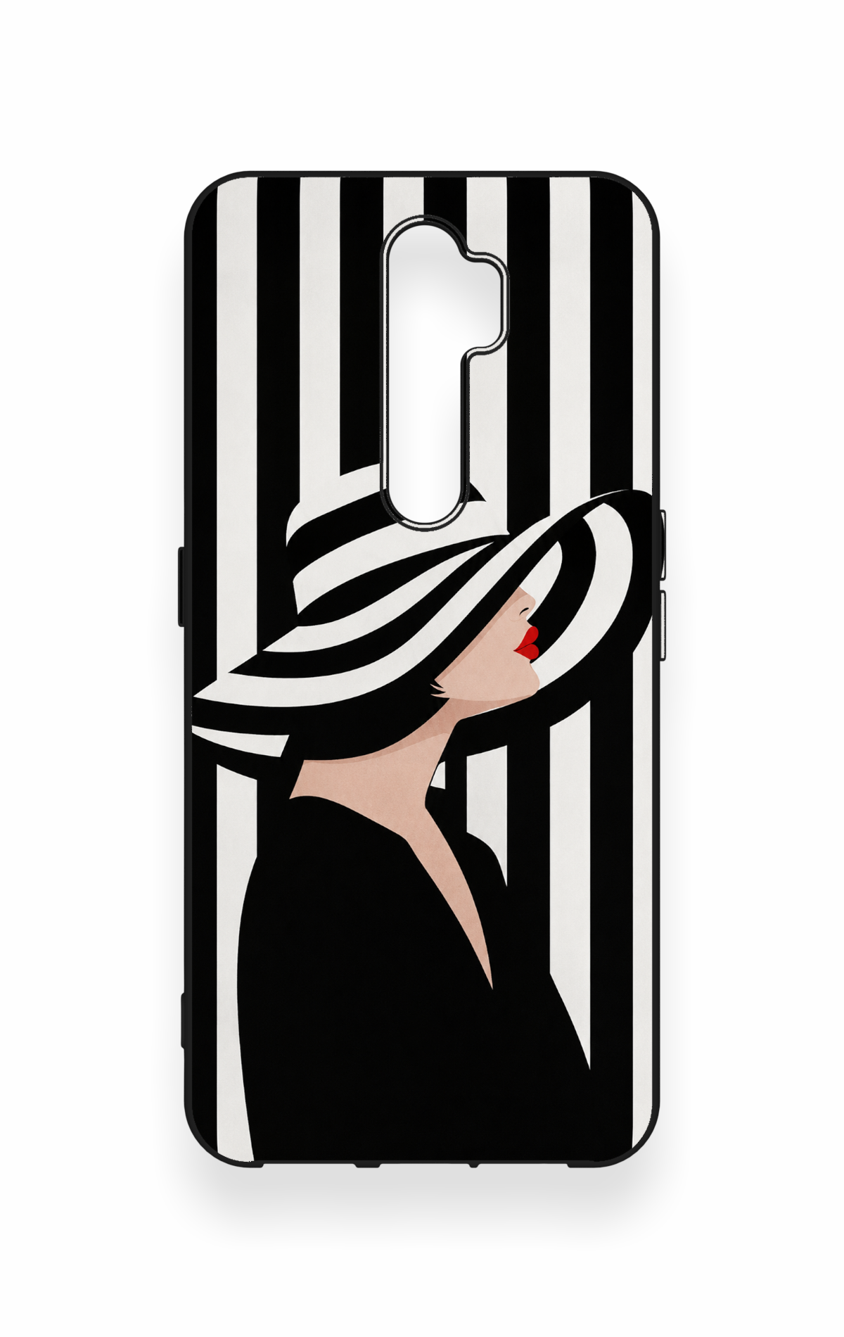 Oppo A5 2020 Uyumlu Madam Marica Desenli Silikon Kılıf