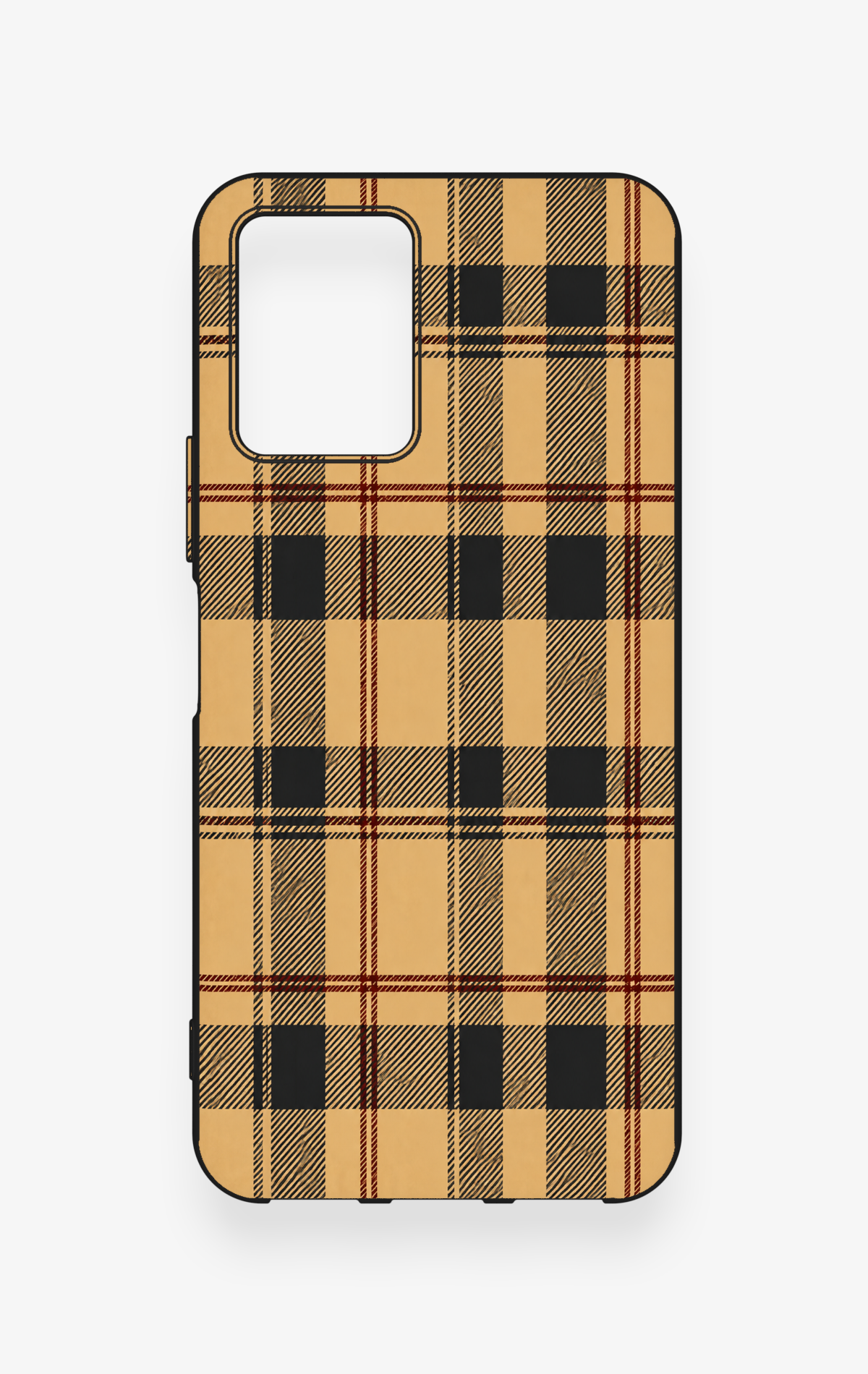 Vivo Y33S Uyumlu Burberry Ekose Desenli Silikon Kılıf