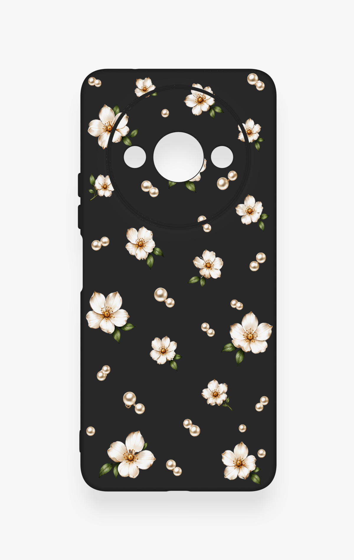 Redmi A3 Uyumlu İnci Papatya Desenli Silikon Kılıf