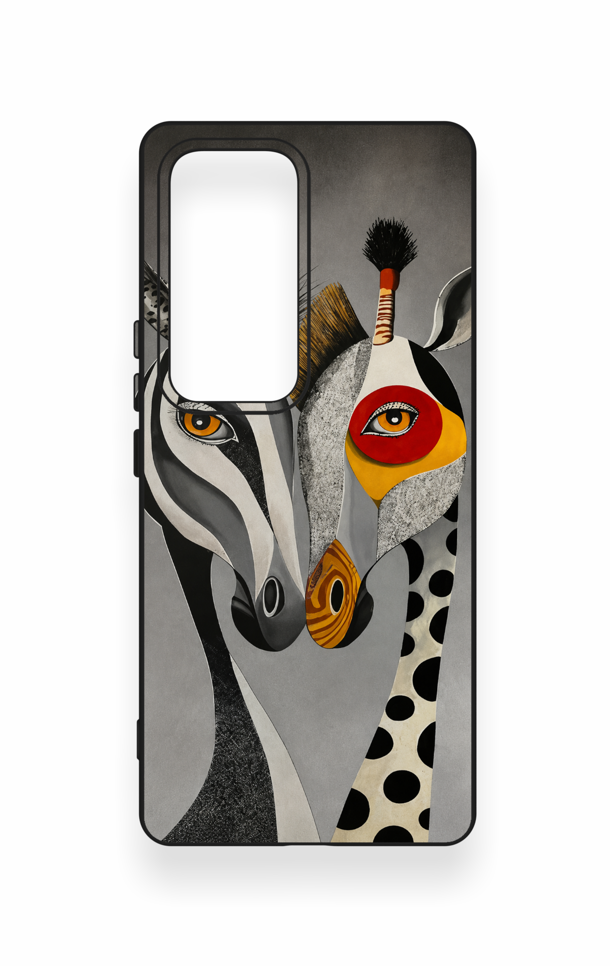 Vivo V30 Uyumlu Zebra ve Zürafa Desenli Silikon Kılıf