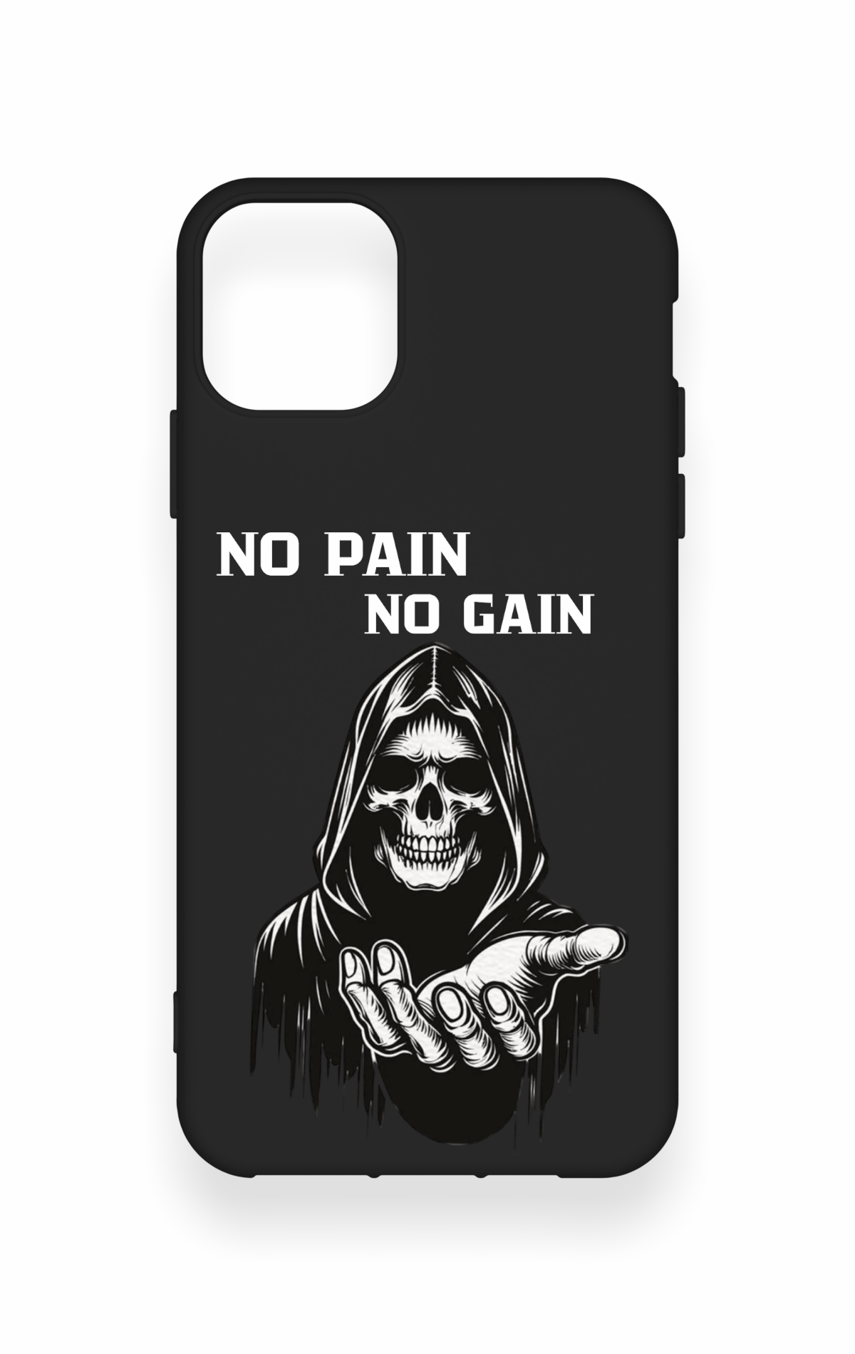 iPhone 11 Pro Max Uyumlu No Pain No Gain Desenli Silikon Kılıf