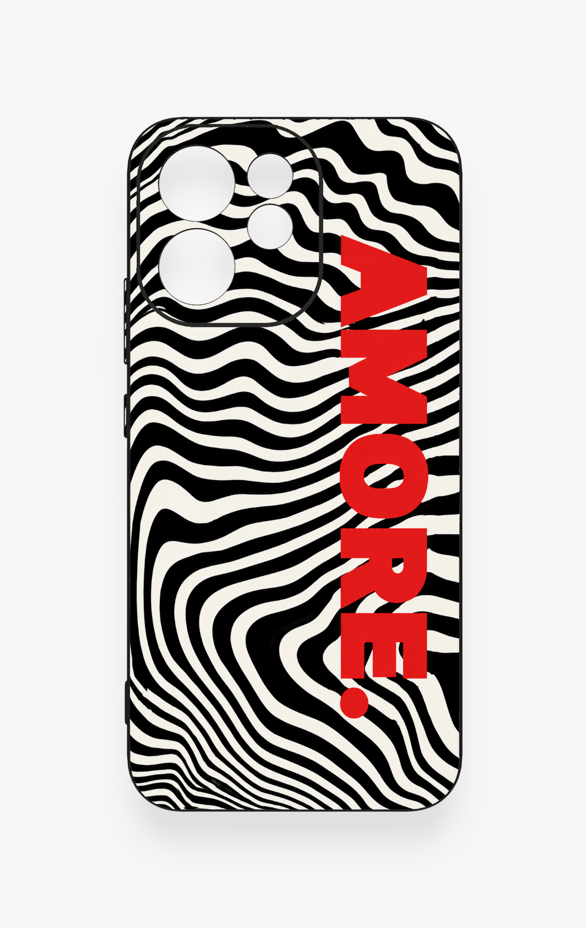 Oppo Reno 15F Uyumlu Zebra Amore Desenli Silikon Kılıf