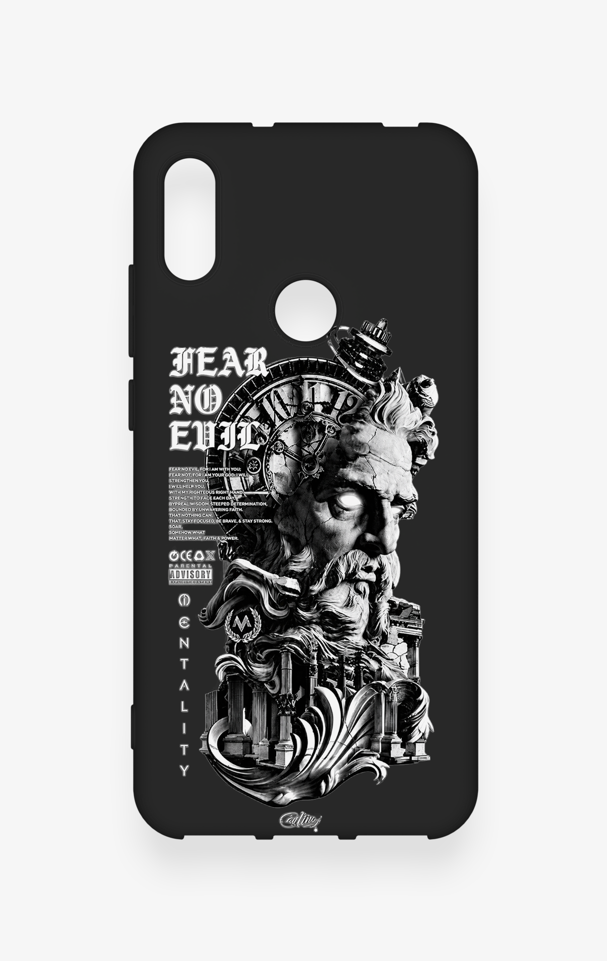 Huawei Y6 2019 Uyumlu Fear No Evil Desenli Silikon Kılıf